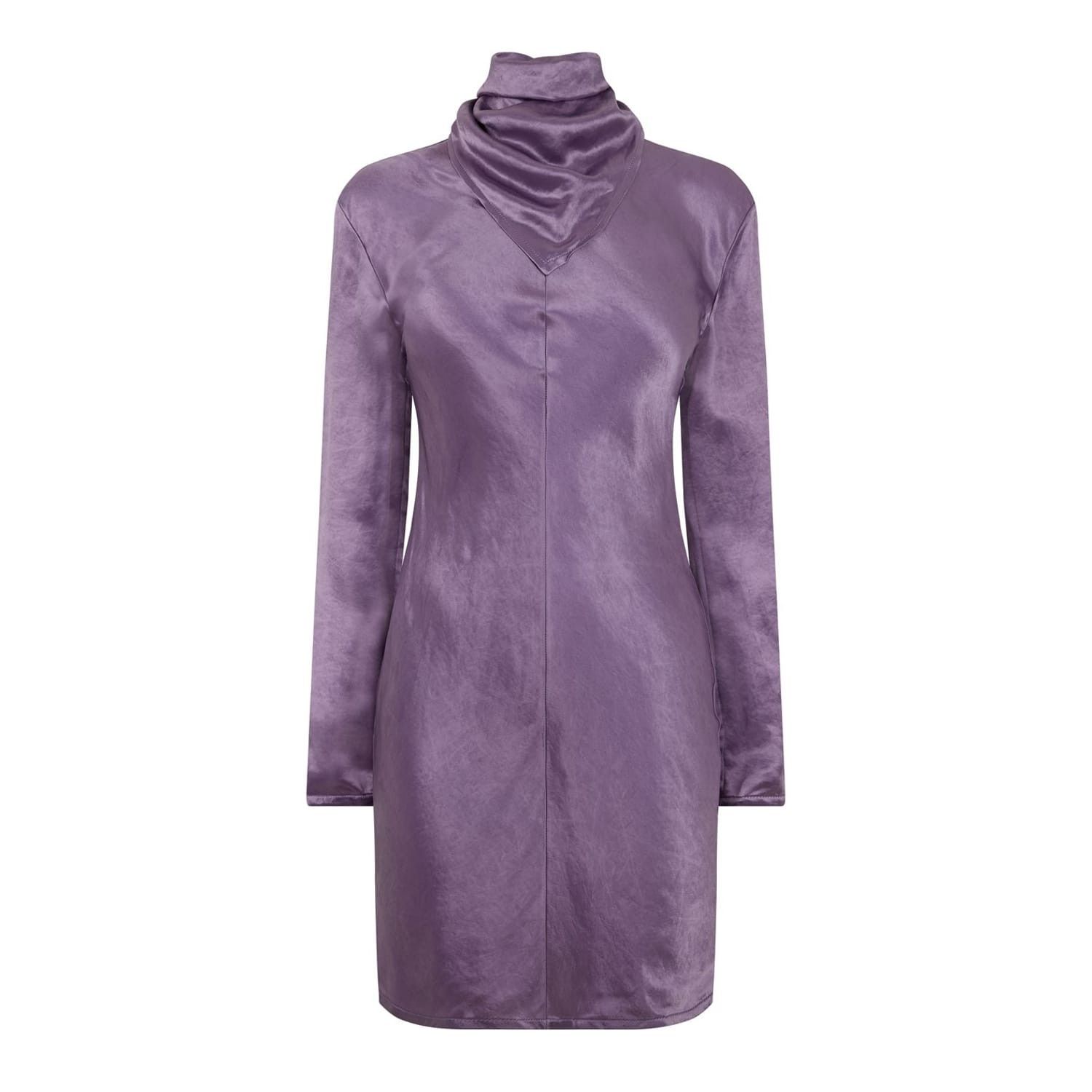 Bottega Veneta Bottega Veneta Cowl Neck Knee Length Slip Dress in Purple Size XXS / US 00 / IT 34 - 1 Thumbnail