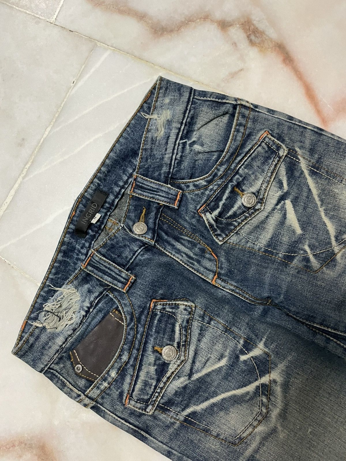 Japanese Brand 💥Flared💥90s Japanese Bushpants Mudwash Sick Distress Bootcut Size 28" / US 6 / IT 42 - 6 Thumbnail