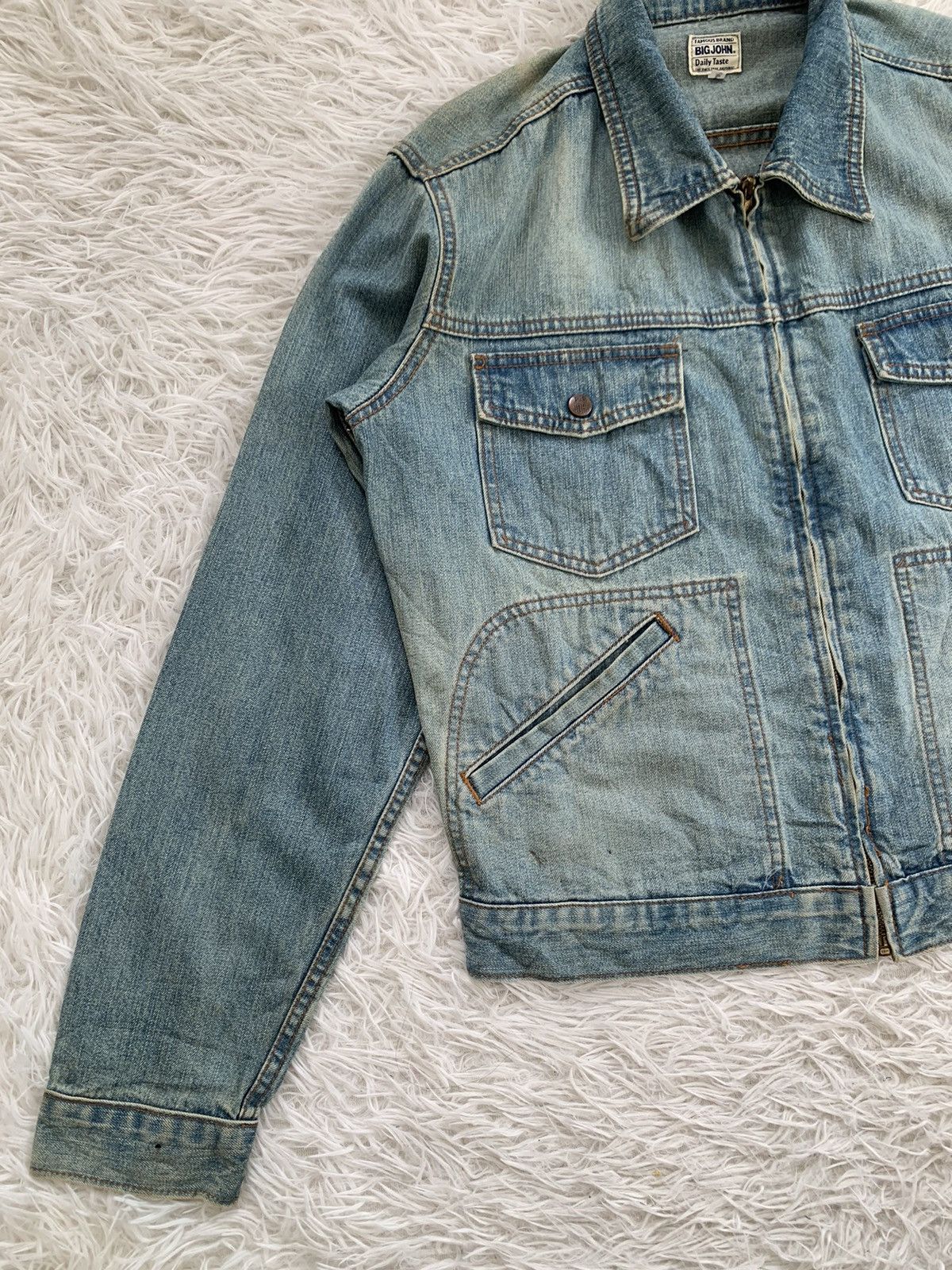 Big John Vtg Big John Denim Zipper Jacket Size US L / EU 52-54 / 3 - 3 Thumbnail