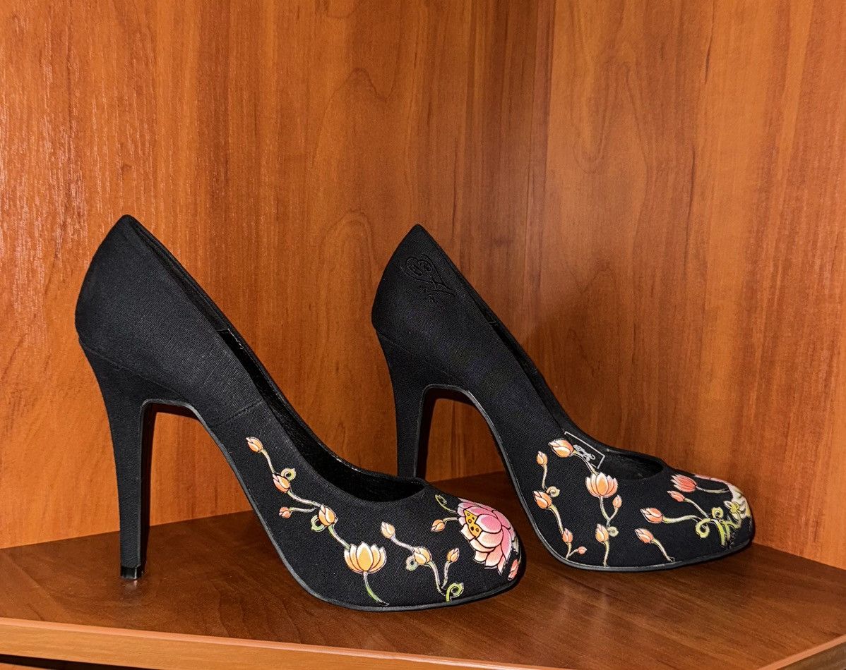 Ed Hardy × Japanese Brand Ed Hardy US7 UK4.5 EUR38 all printed heels boots shoes Size US 7 / IT 37 - 18 Thumbnail