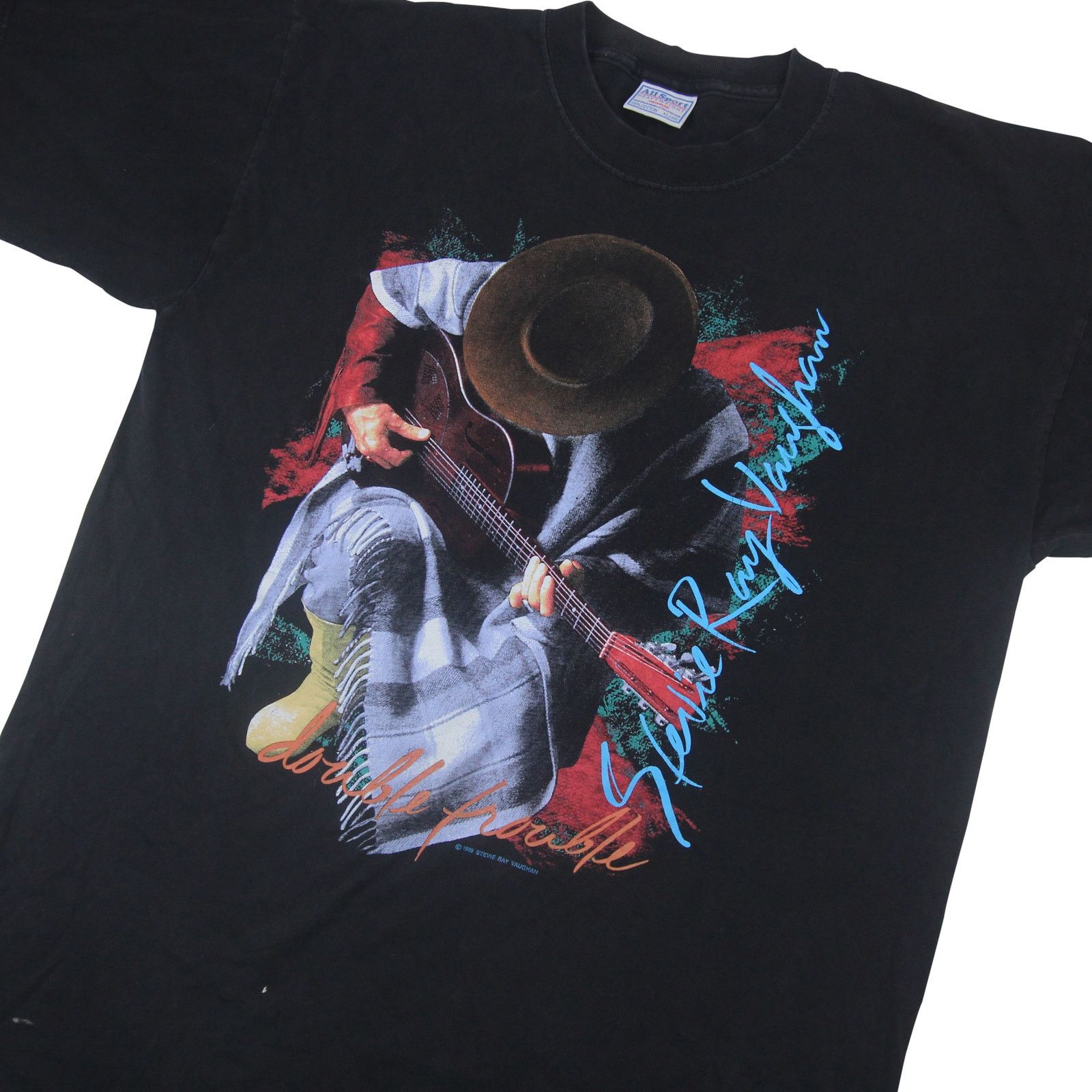 Band Tees × Vintage Vintage 1989 Stevie Ray Vaughan Double Trouble Band T Shirt Size US XL / EU 56 / 4 - 2 Thumbnail