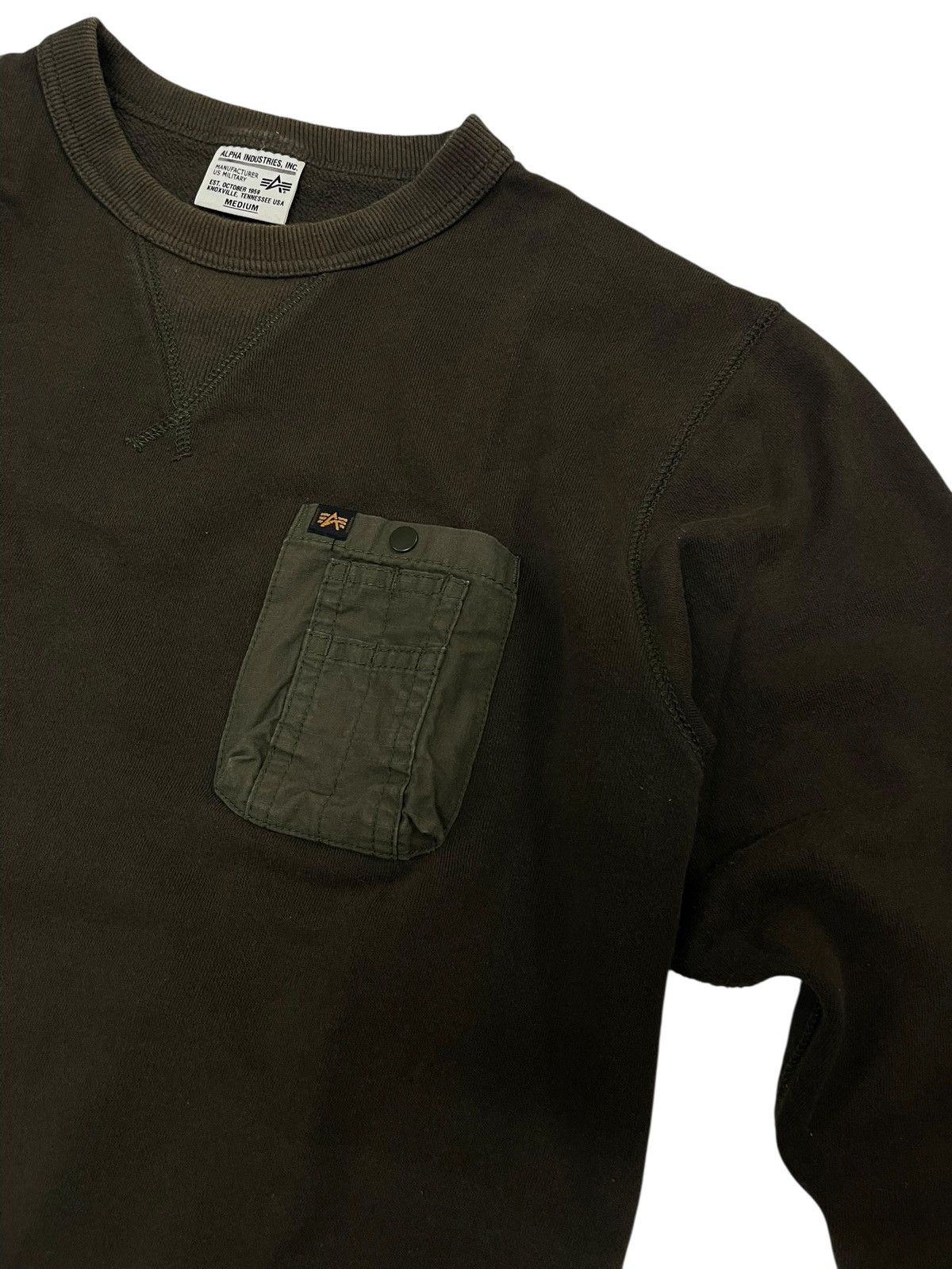 Alpha Industries Vintage 90s Alpha Industries Sweatshirt Army style Jacket Size US M / EU 48-50 / 2 - 5 Thumbnail