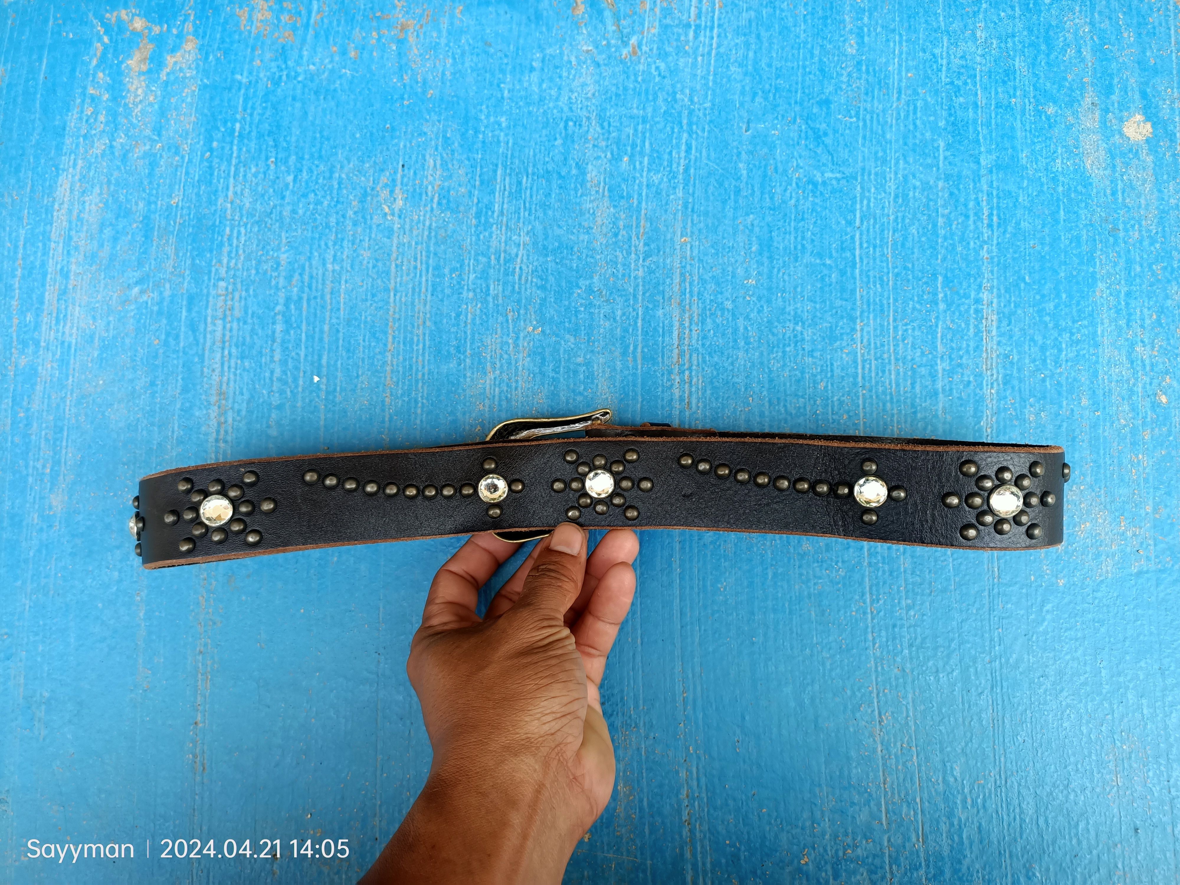 Hysteric Glamour × Japanese Brand Japan Studed jewel gemstones metal leather navajo disco belt Size ONE SIZE - 3 Thumbnail