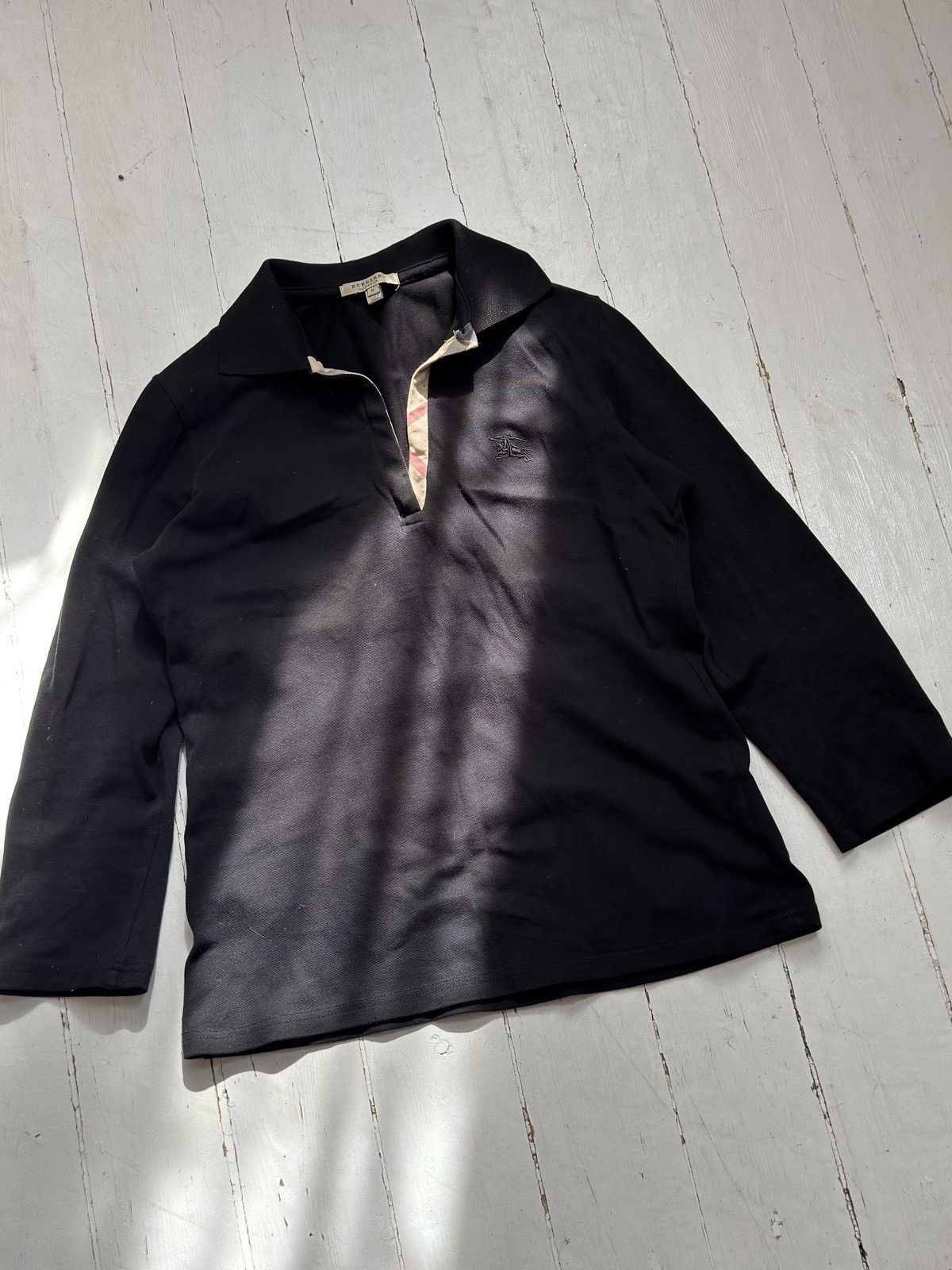Burberry VINTAGE BURBERRY 2000s POLO 3/4 LONG SLEEVE Size M / US 6-8 / IT 42-44 - 4 Thumbnail