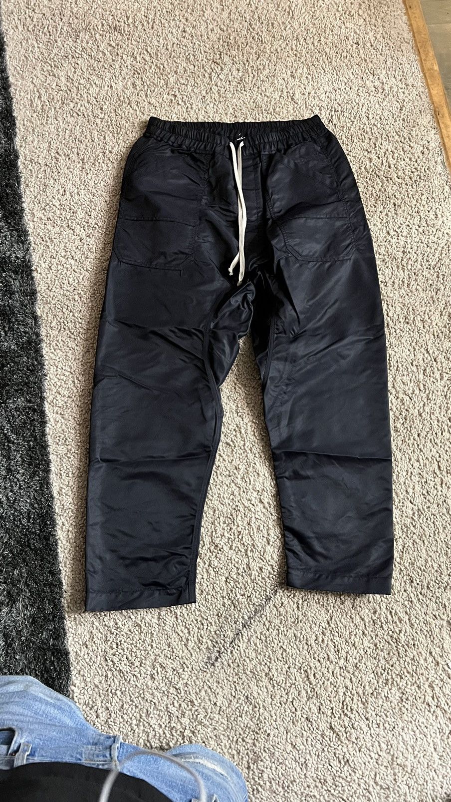 image of Rick Owens Drkshdw Darkshadow Nylon Pant in Black, Men's (Size 32)