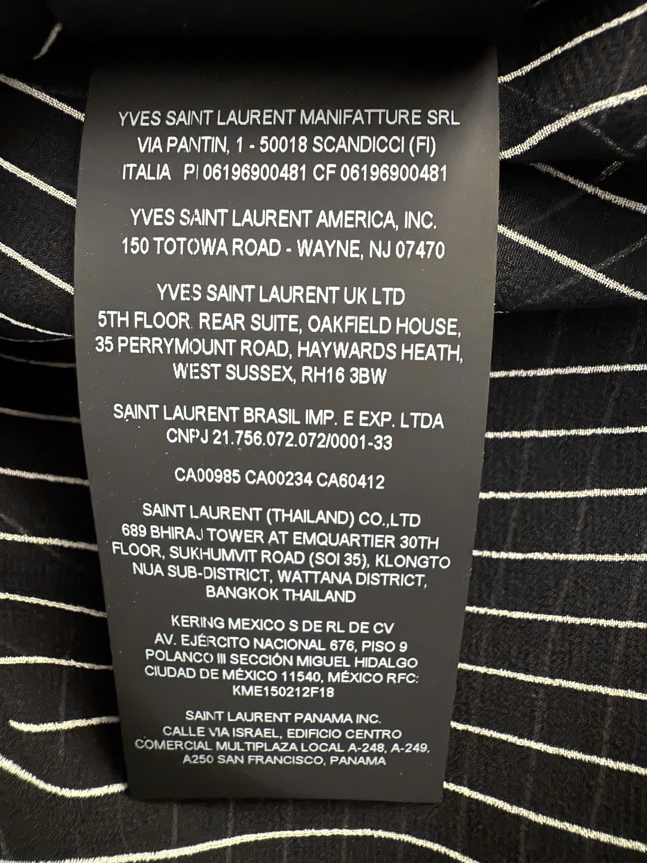 Saint Laurent Paris Black Pinstriped Silk Shirt Size US L / EU 52-54 / 3 - 20 Thumbnail