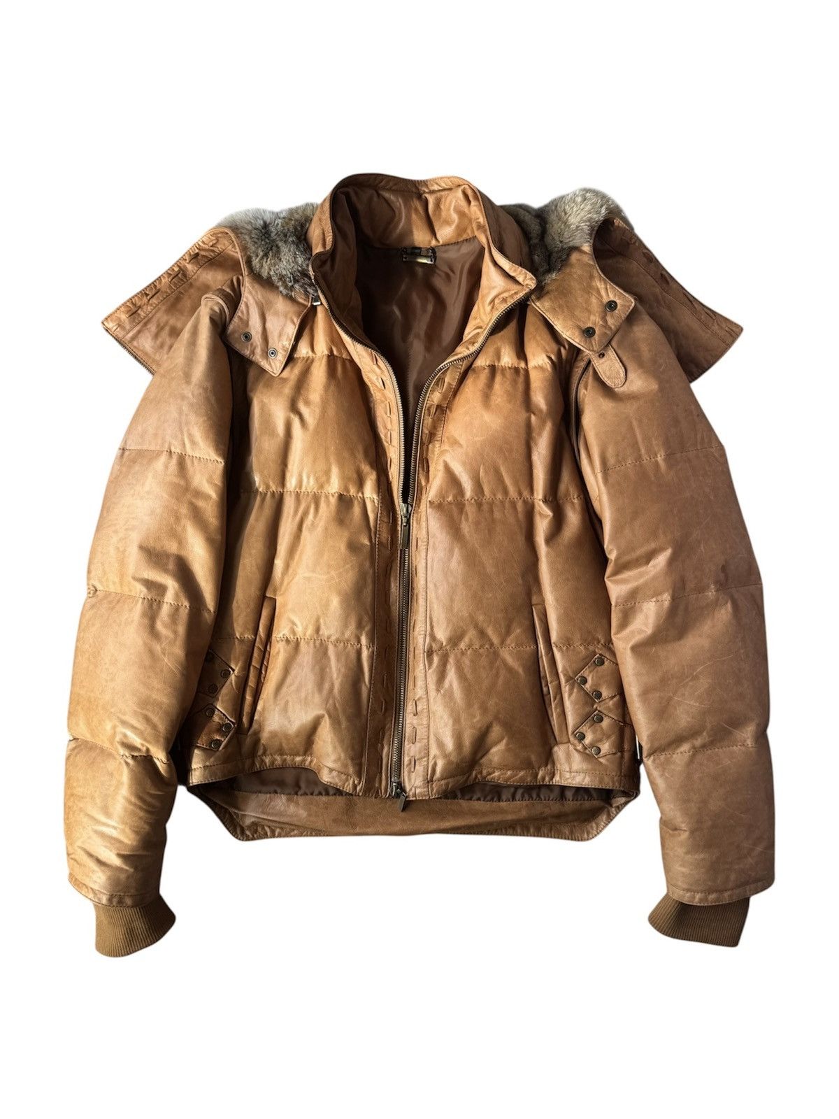Roberto Cavalli AW2000 Roberto Cavalli Hand Painted Brown Fur Leather Jacket Size US L / EU 52-54 / 3 - 3 Thumbnail