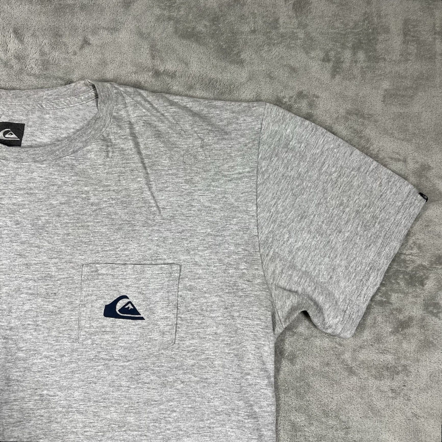 Quiksilver Quiksilver Pocket T-Shirt Men XL Gray Surf Logo Graphic Print Short Sleeve Crew Neck Size US XL / EU 56 / 4 - 4 Thumbnail