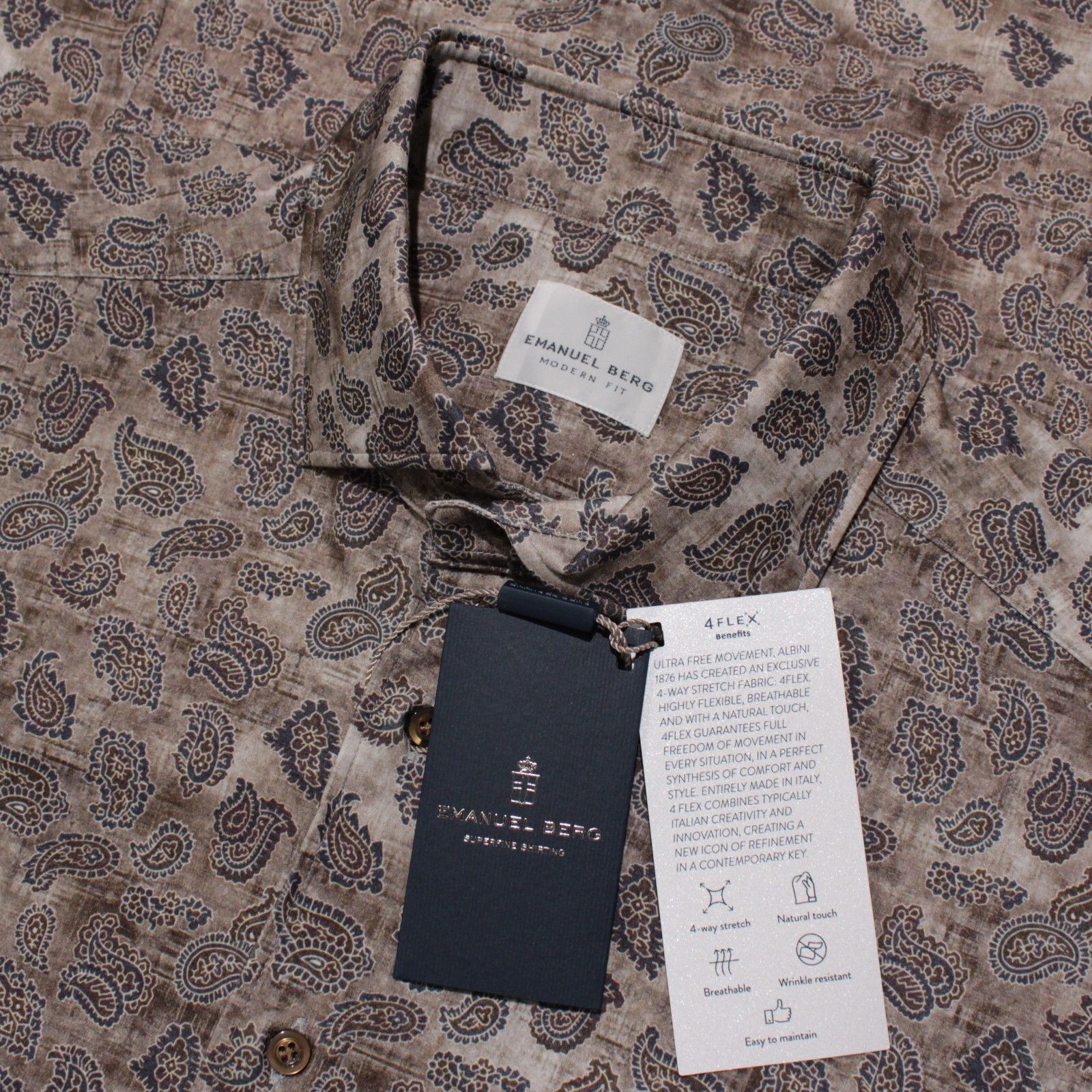 Other Emanuel Berg New with tags Shirt Size L US In Brown Size US L / EU 52-54 / 3 - 1 Thumbnail