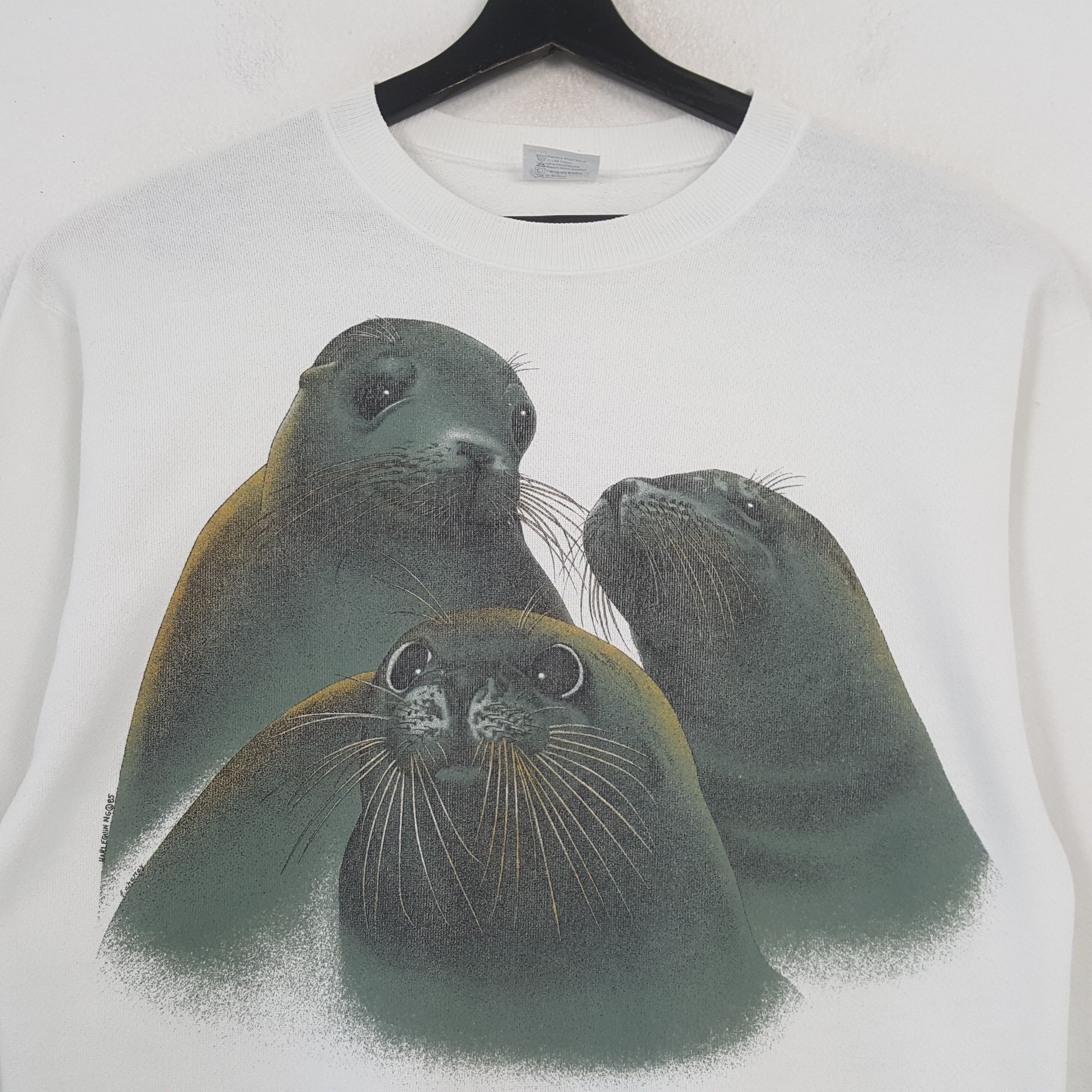 Hanes SEA LIONS MARCO ISLAND Vintage Sweatshirt C292N7 Size US M / EU 48-50 / 2 - 2 Thumbnail