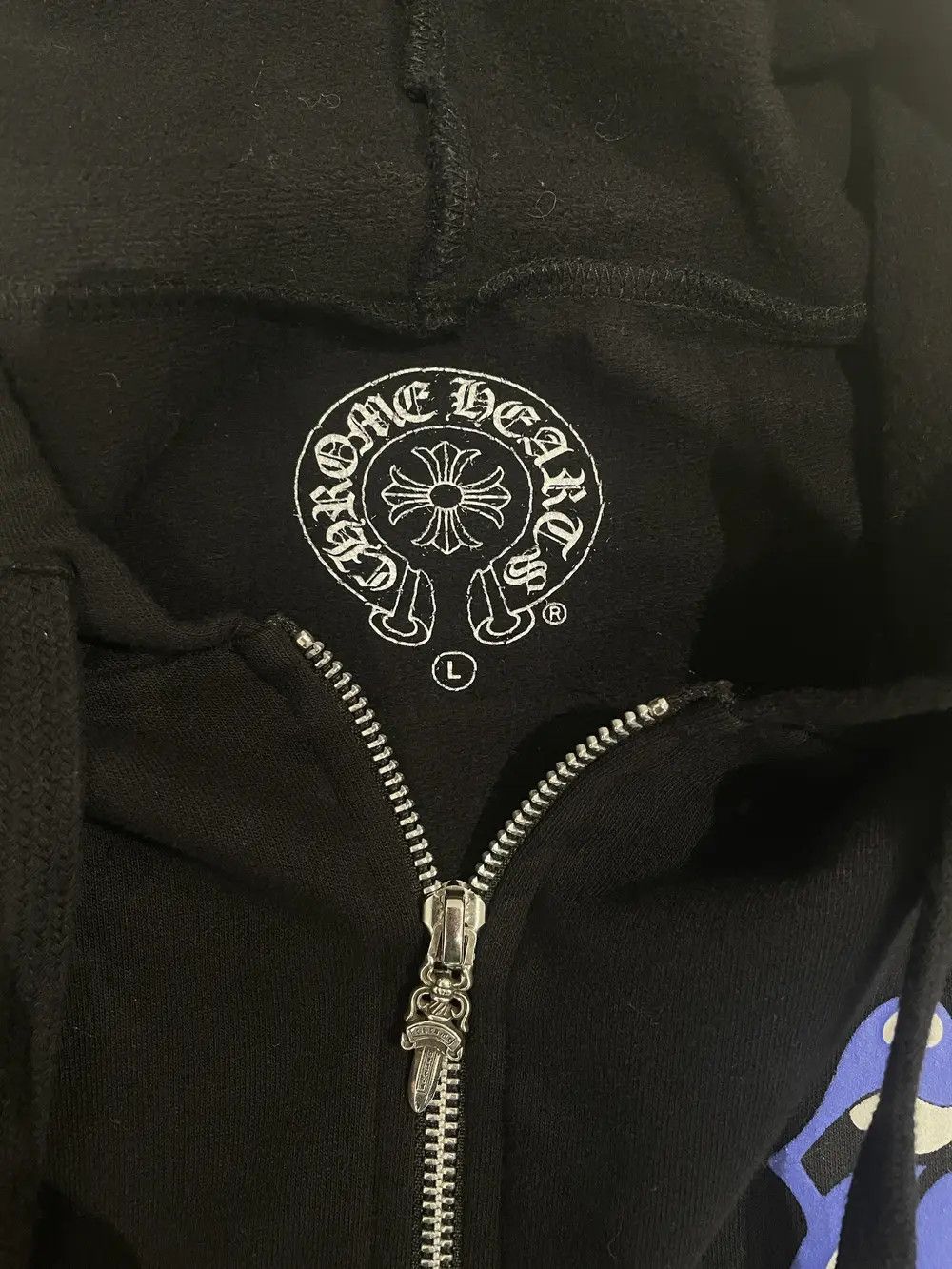 Chrome Hearts Chrome Hearts Rolling Stone Horseshoe Logo Zip Up Hoodie Size US L / EU 52-54 / 3 - 11 Thumbnail