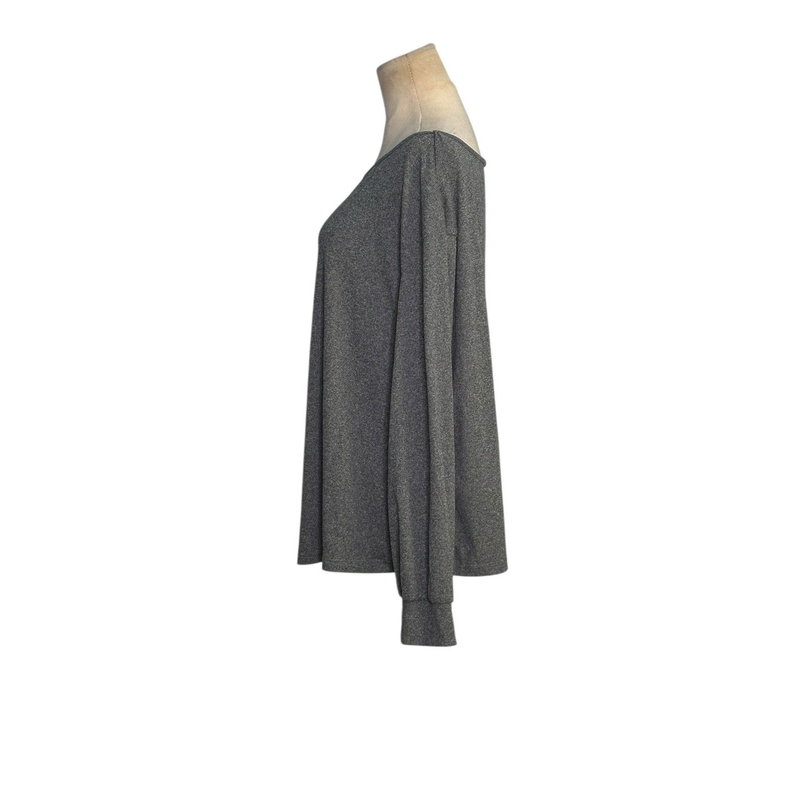 Shein Shein gray long sleeves boat neck top size Large Size L / US 10 / IT 46 - 8 Thumbnail