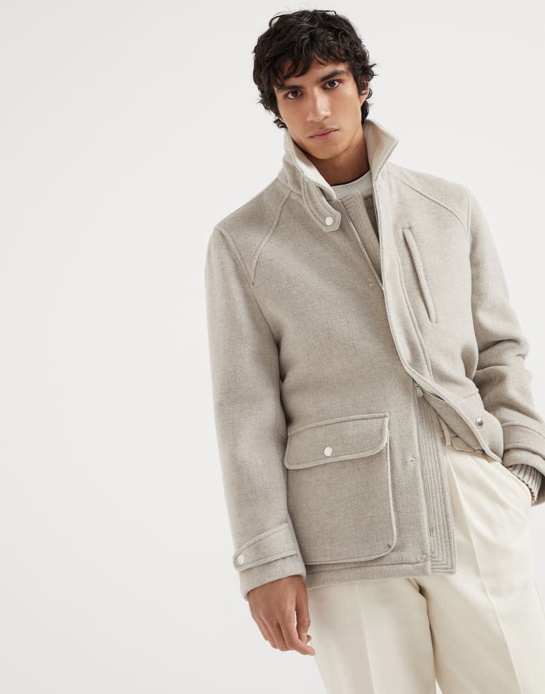 Brunello Cucinelli o1w1db10925 Jacket Water Resistant in Grey Size US L / EU 52-54 / 3 - 1 Thumbnail