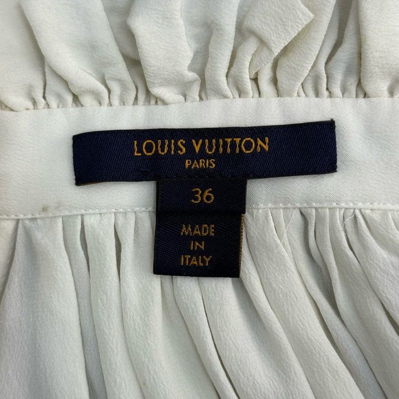 Louis Vuitton Louis Vuitton Beige lace silk shirt 2505-Nextarrow Size XS / US 0-2 / IT 36-38 - 5 Thumbnail
