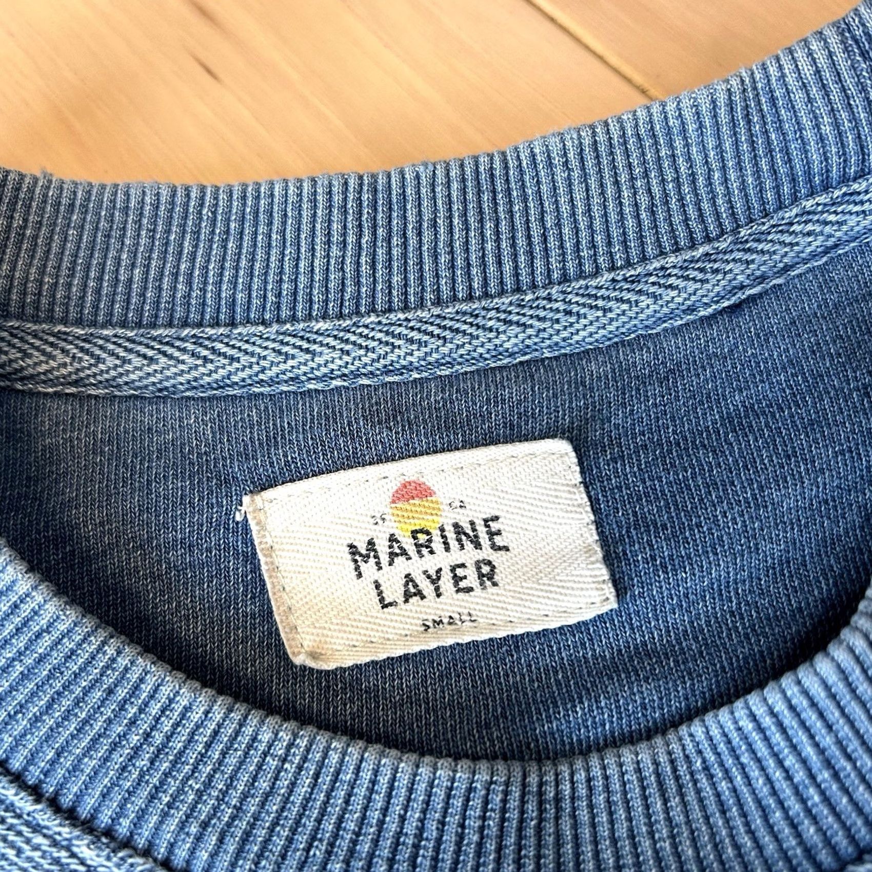 Marine Layer Marine Layer Crewneck Sweatshirt Long Sleeve Women’s Small Blue Logo Pullover Knit Cotton All Seasons Casual Vintage? No, skip label – Women, S Size S / US 4 / IT 40 - 4 Thumbnail