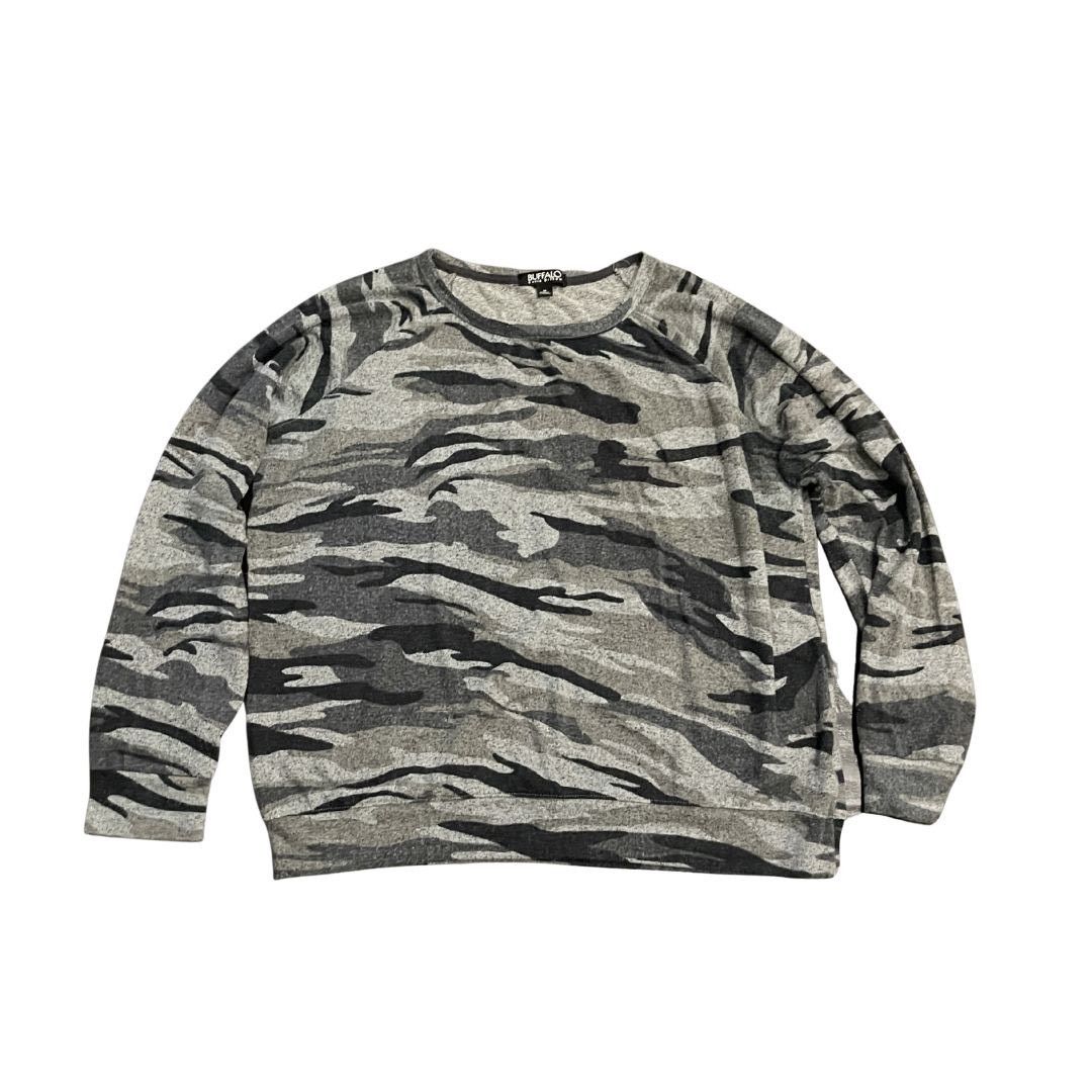 Buffalo David Bitton Gray Camouflage Crewneck Sweater Size XL Casual Streetwear Size XL / US 12-14 / IT 48-50 - 1 Thumbnail
