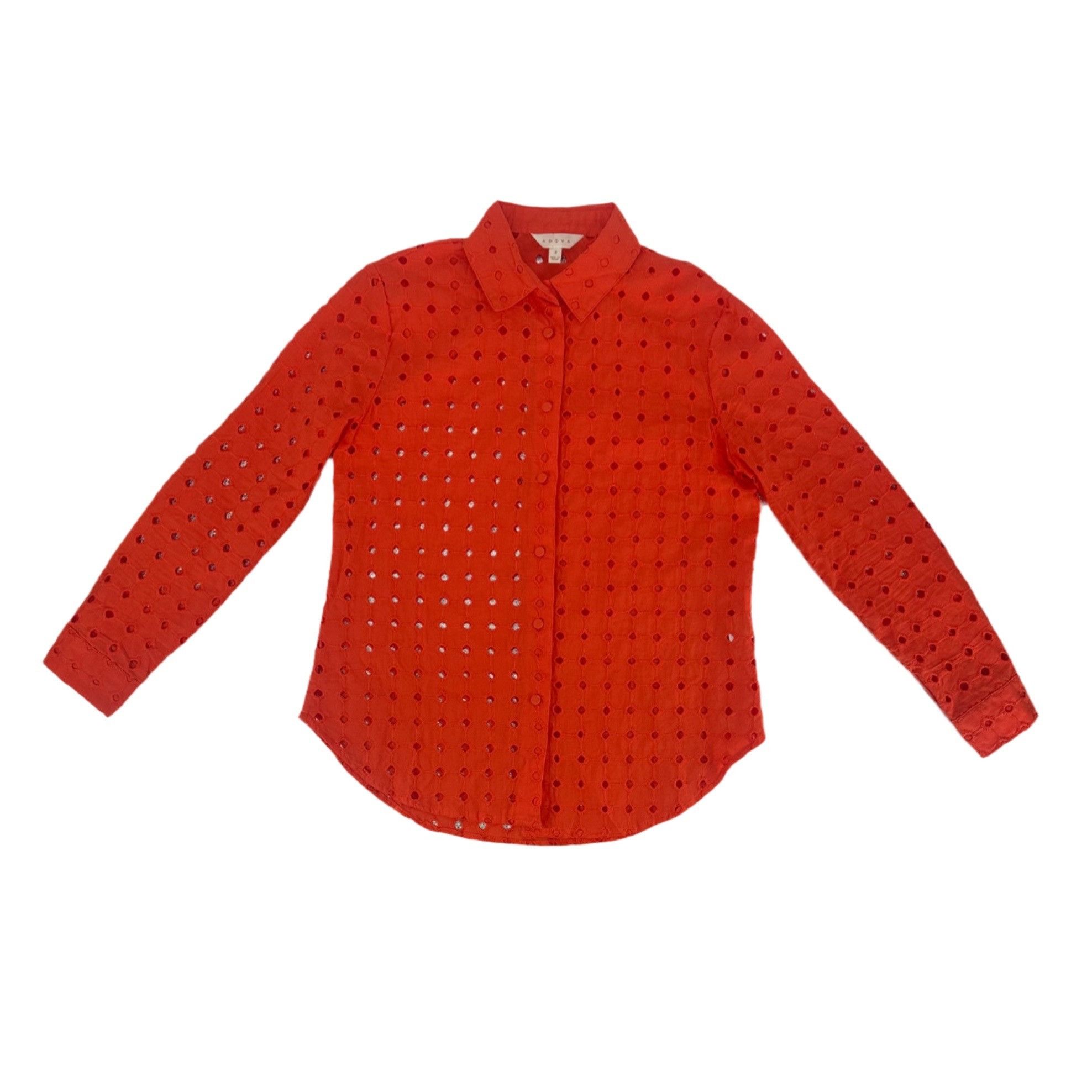 Other Adiva Eyelet Top - Orange Embroidered Cutout - Size Small Size S / US 4 / IT 40 - 5 Thumbnail