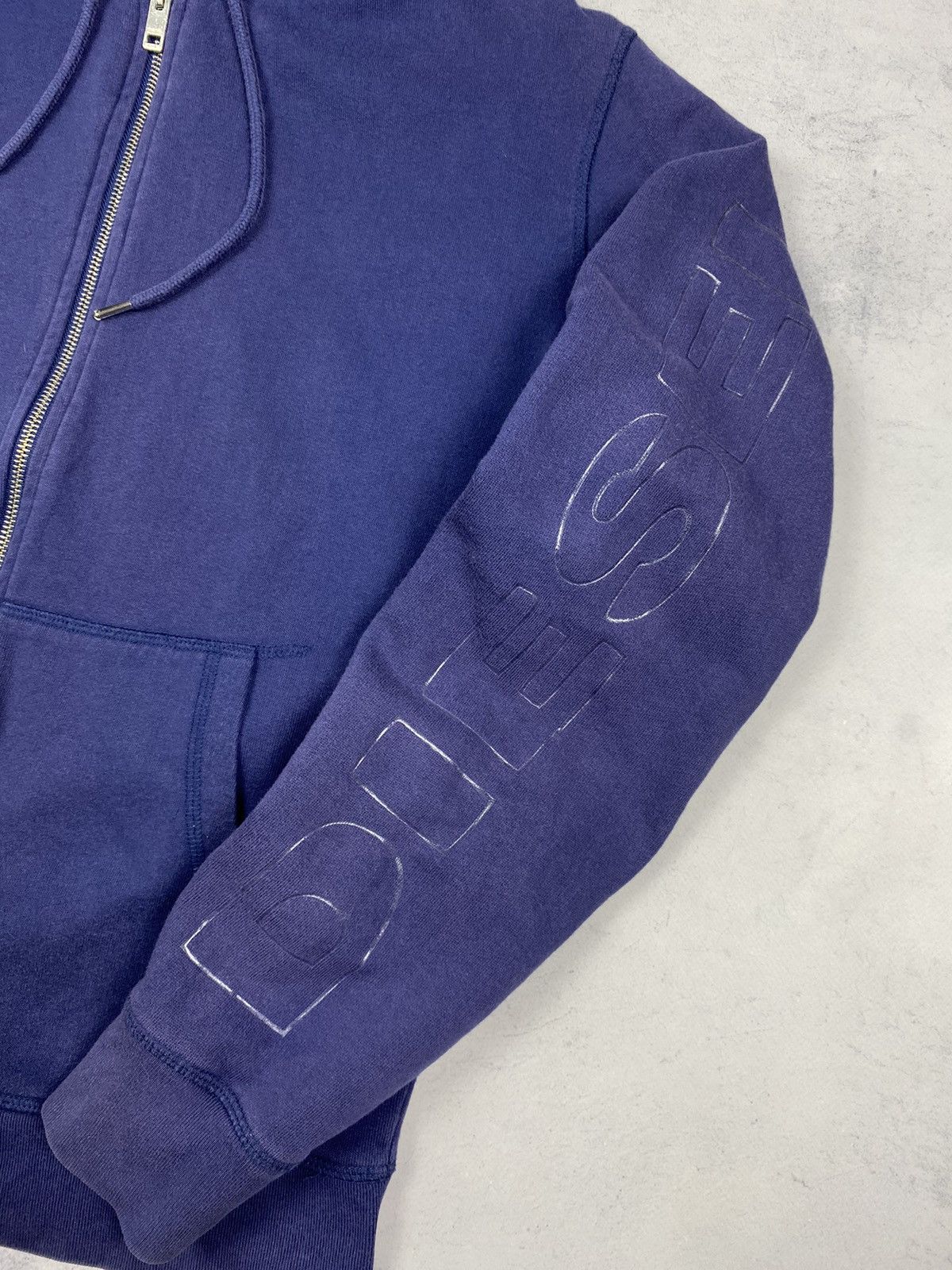 Diesel Diesel Zip Up Big Logo faded blue hoodie size L Size US L / EU 52-54 / 3 - 3 Thumbnail