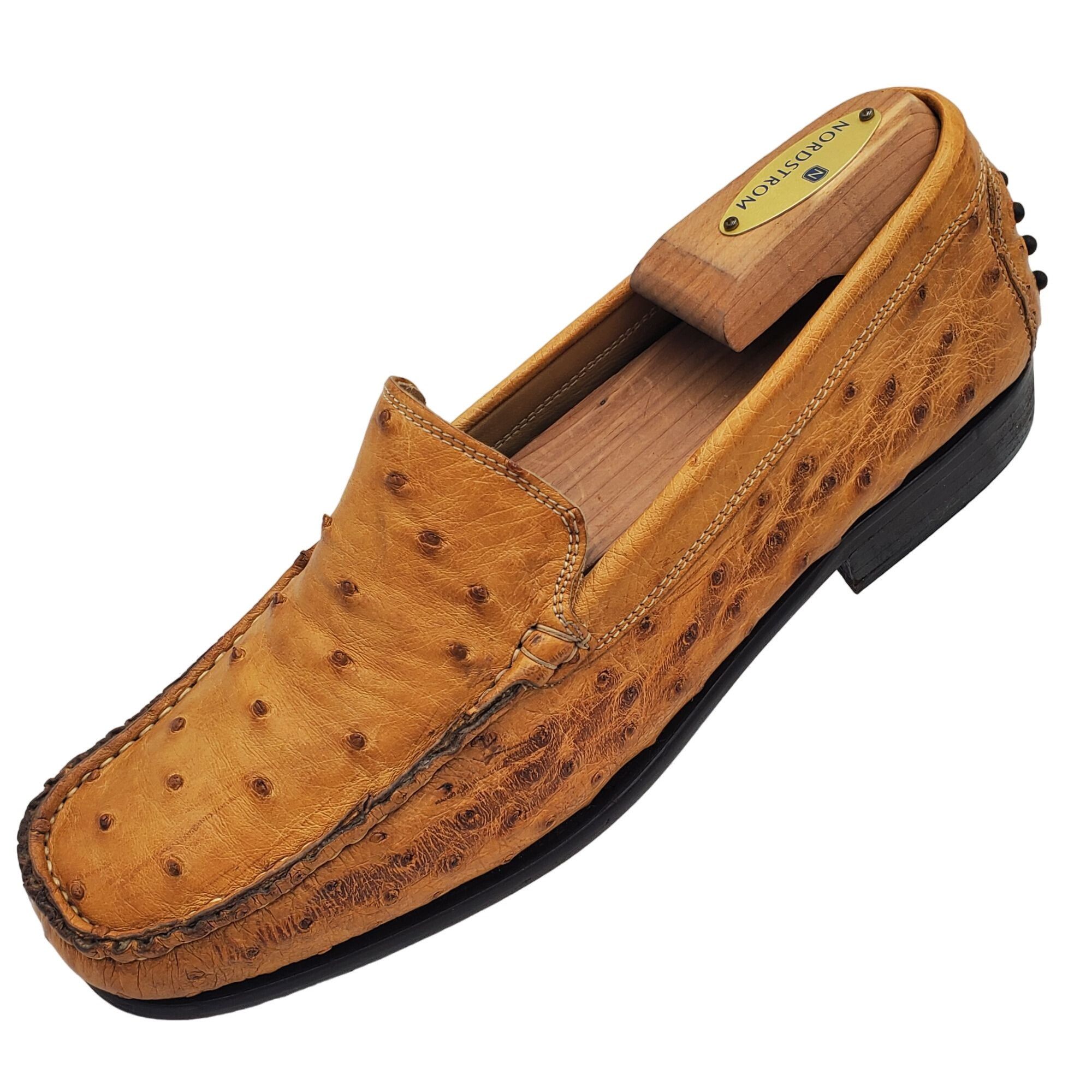 Other Italy Calzoleria Toscana Mens size 6.5 Brown Ostrich Leather Size US 6.5 / EU 39-40 - 6 Thumbnail