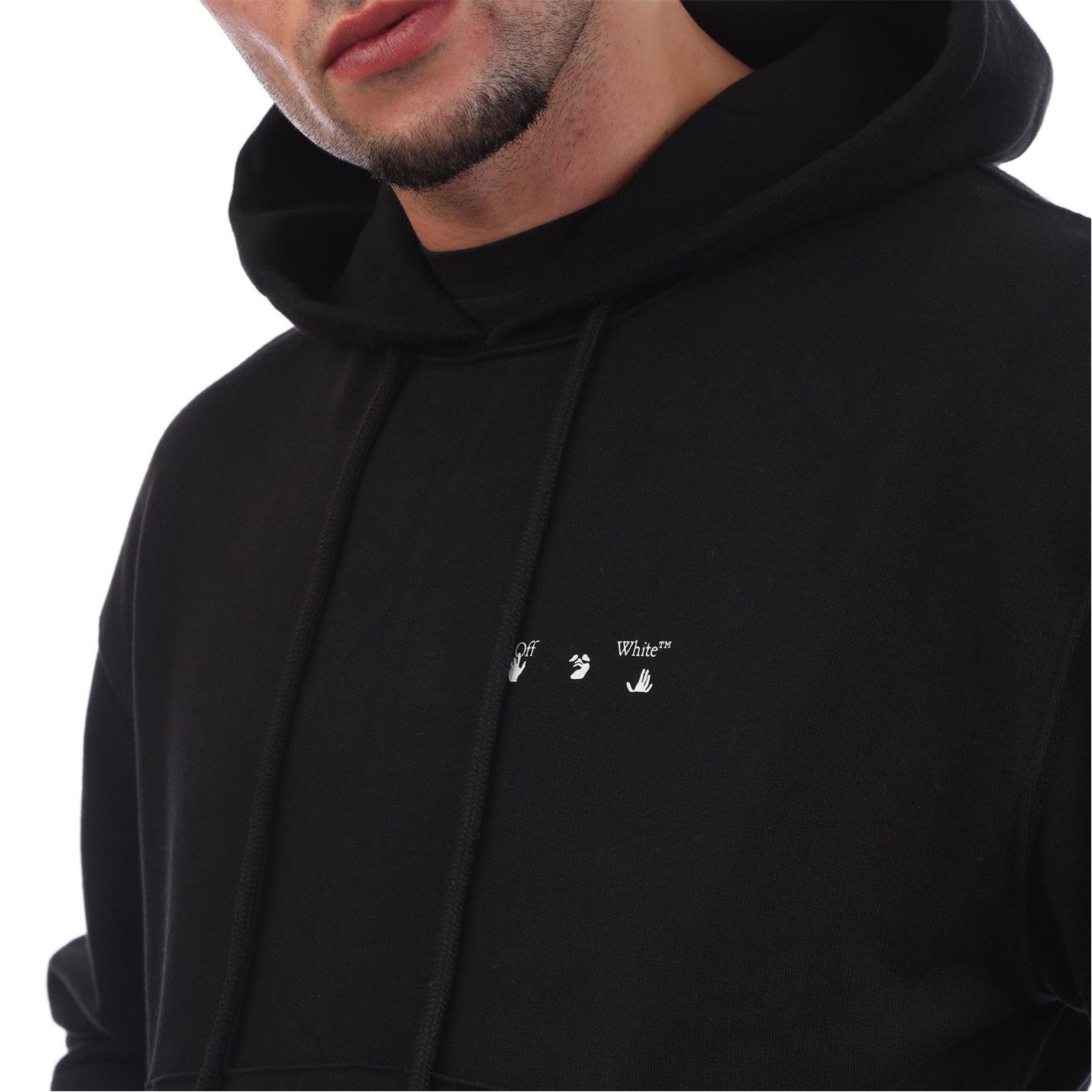 Off-White o1g2r1mq0226 Caravaggio Paint Over Hoodie In Black Size US XS / EU 42 / 0 - 4 Thumbnail