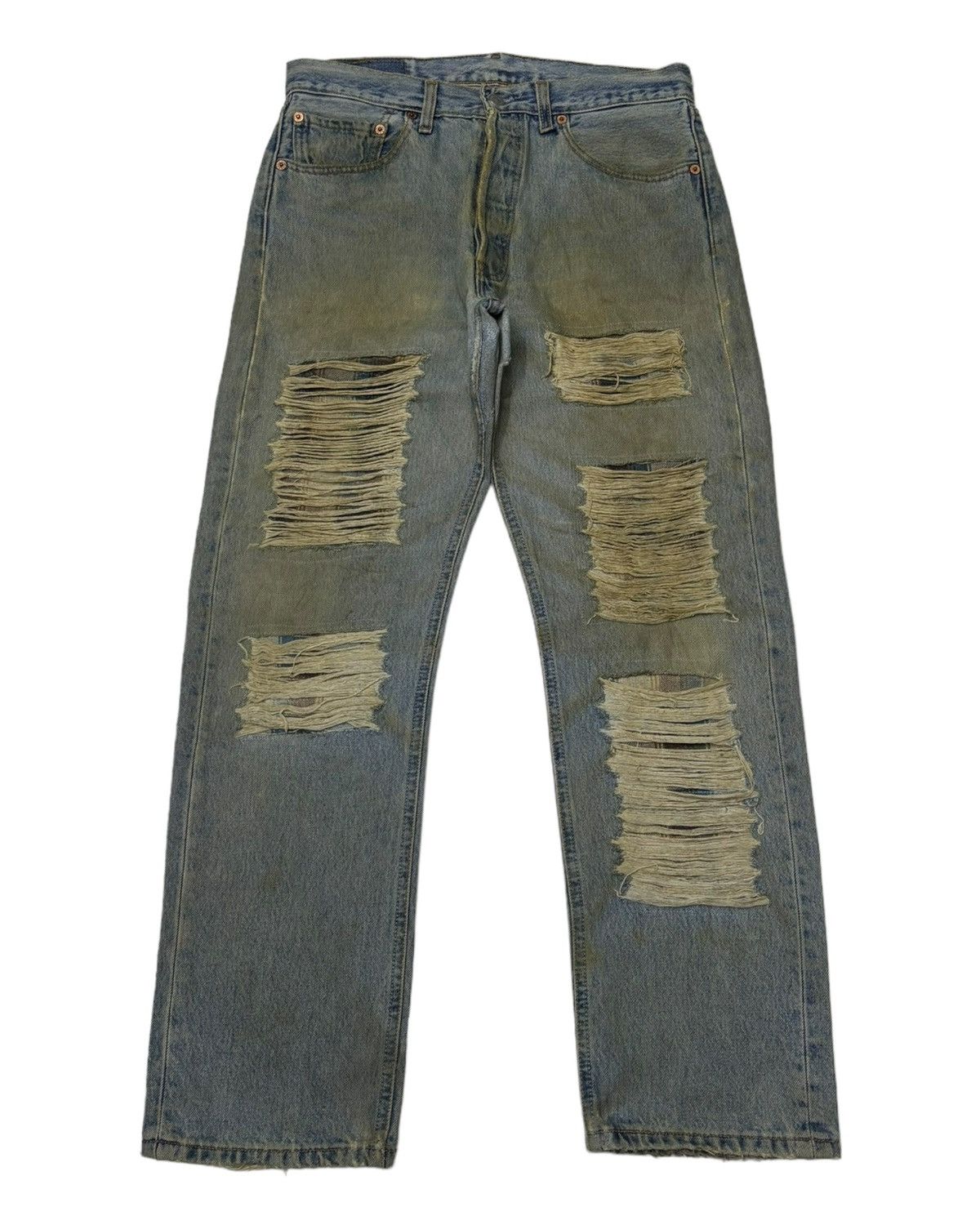 Levi's RARE‼️LEVIS 501 VINTAGE DISTRESS PATCHWORK DENIM Size US 32 / EU 48 - 1 Thumbnail