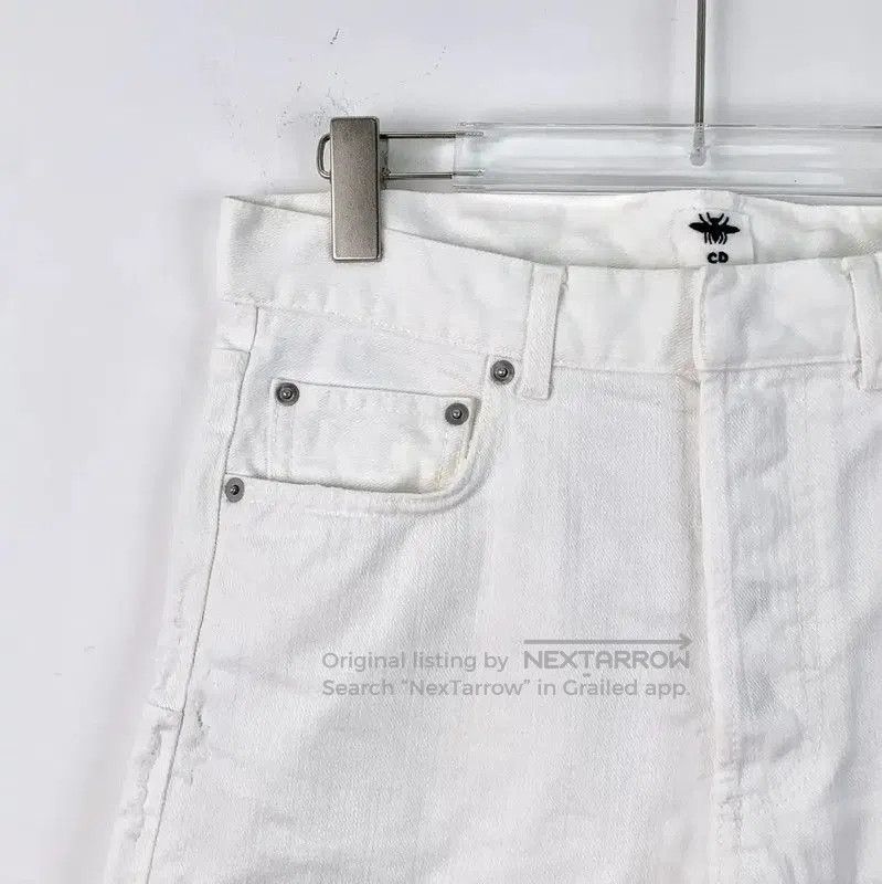 Dior Dior White Cotton Casual Pants for Women . Size 22" - 3 Thumbnail
