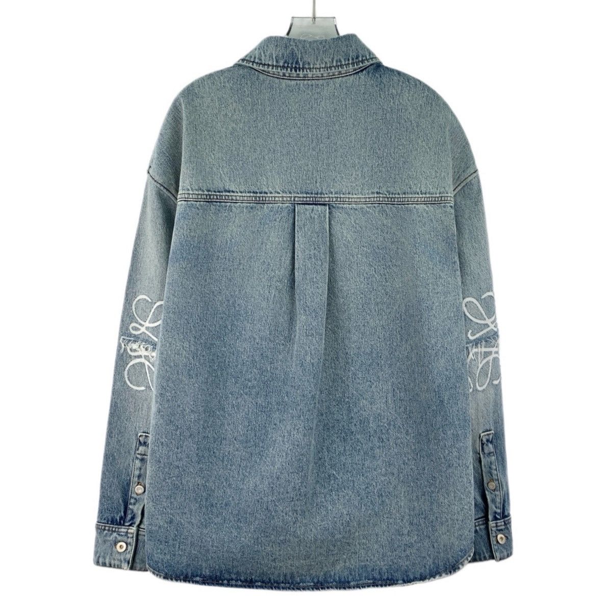 Loewe Loewe Blue Logo Embroidered Long Sleeve Denim Shirt K26WX Size US XS / EU 42 / 0 - 2 Thumbnail