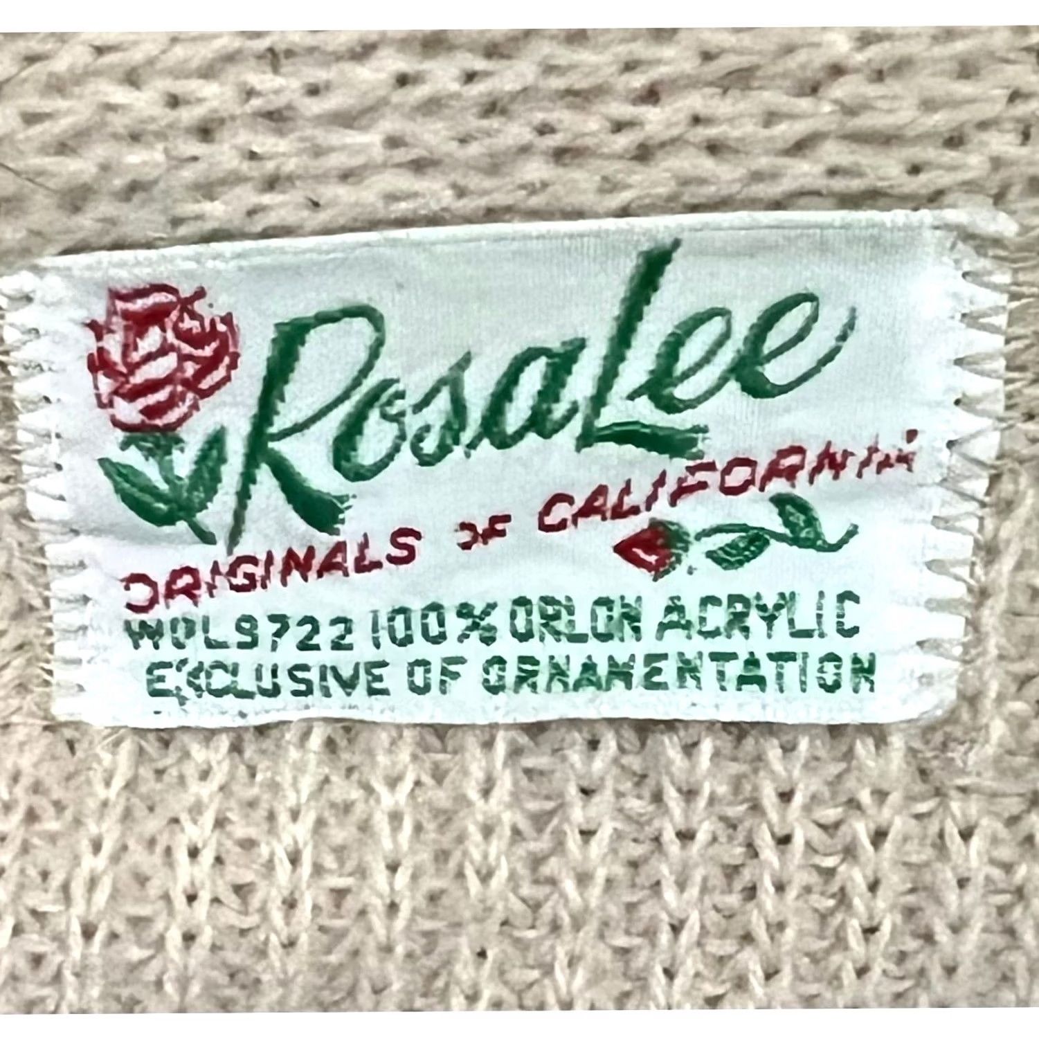 Vintage VINTAGE Rosalee Cardigan Sweater Women Beige Flowers 24" Chest 22" Length 13.5" Sleeve M Adults Womens Size M / US 6-8 / IT 42-44 - 7 Thumbnail