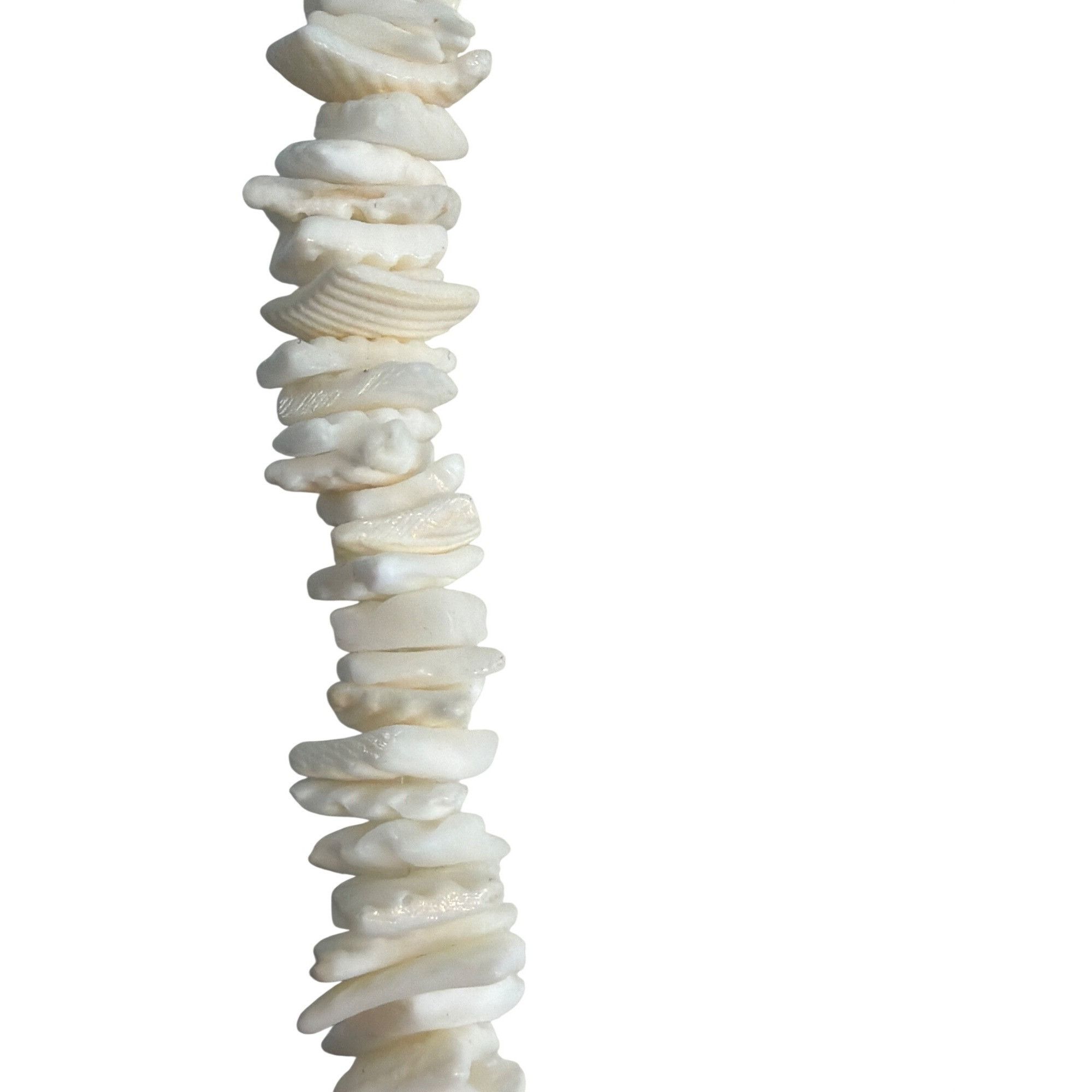 Other Vintage White Puca Shell Beaded Necklace Screw Barrel Clasp Size ONE SIZE - 3 Thumbnail