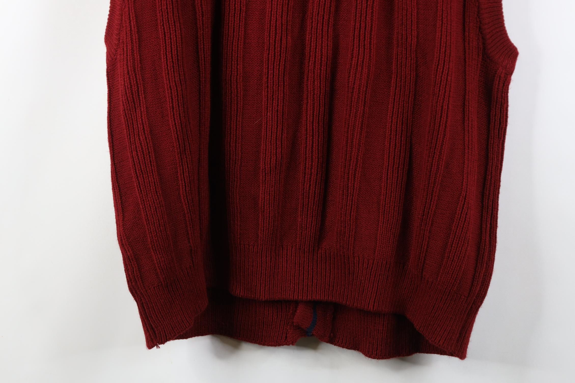 Vintage Vintage 90s Streetwear Ribbed Knit Cardigan Sweater Vest Size US XL / EU 56 / 4 - 8 Thumbnail