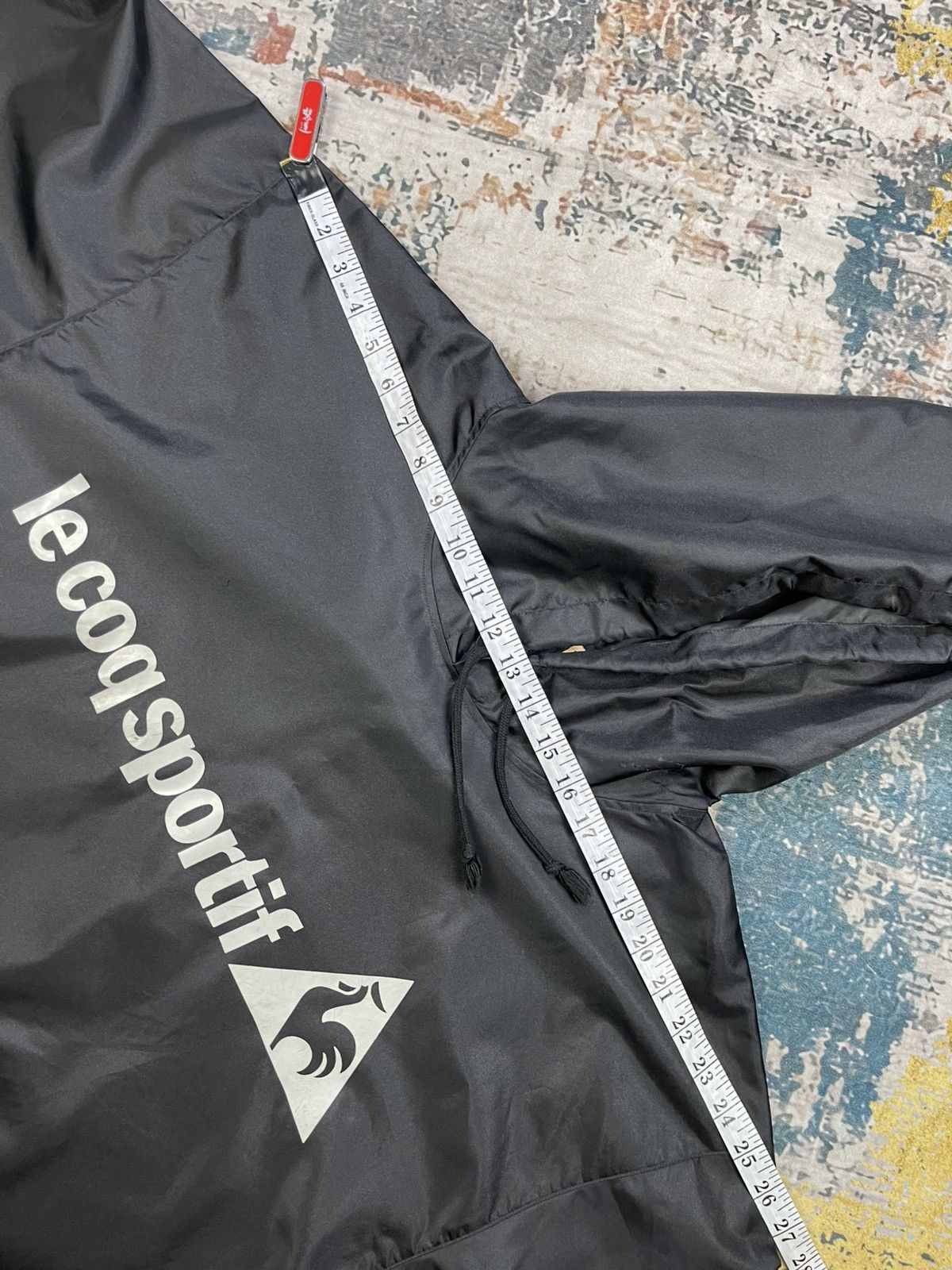 Le Coq Sportif Vtg Le Coq Sportif Back Big Logo Hooded Pullover Windbreaker Size US L / EU 52-54 / 3 - 13 Thumbnail