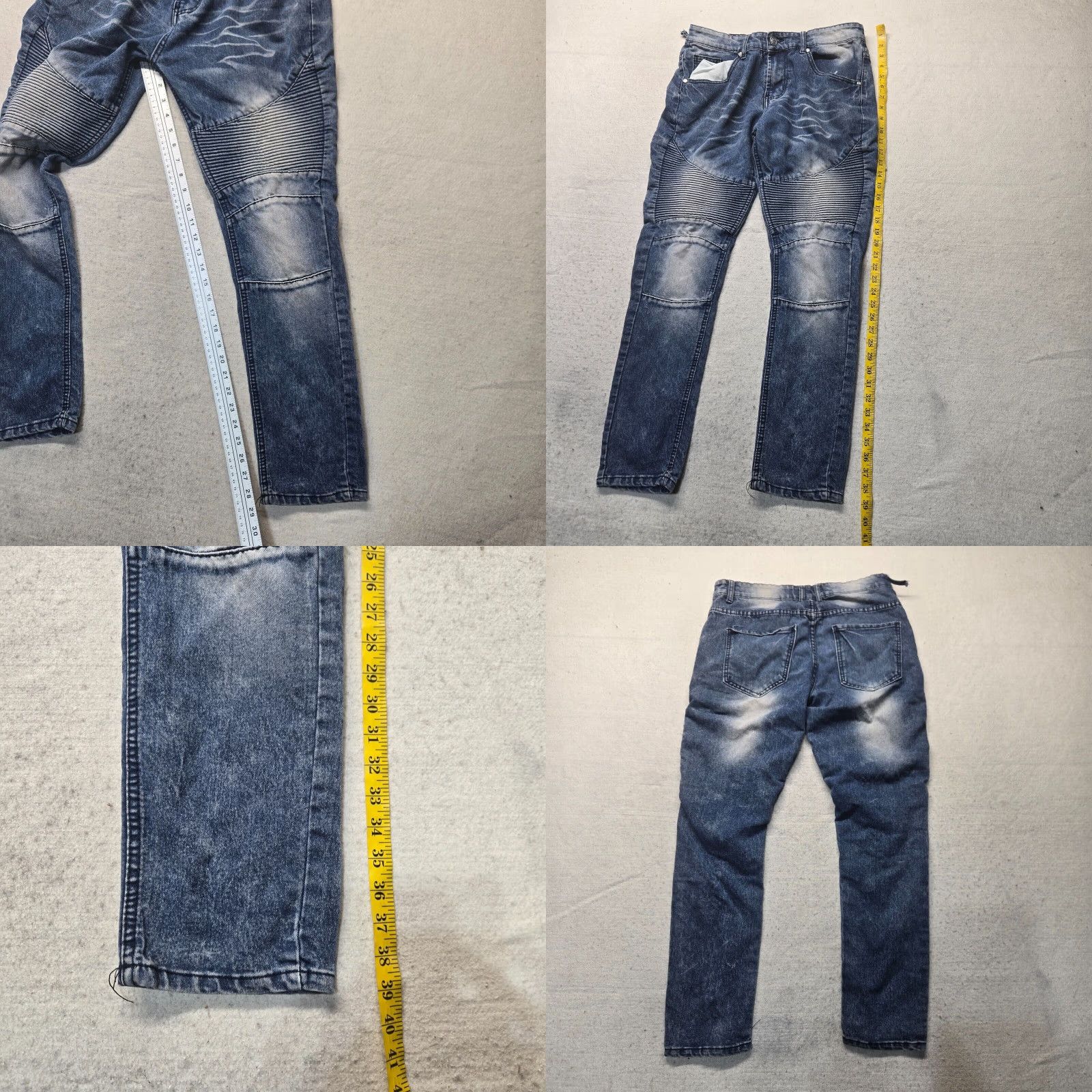 Vintage Encrypted Jeans Men's Casual Straight Pants 32x30 Blue Denim 90s Rockabilly Size US 32 / EU 48 - 8 Thumbnail