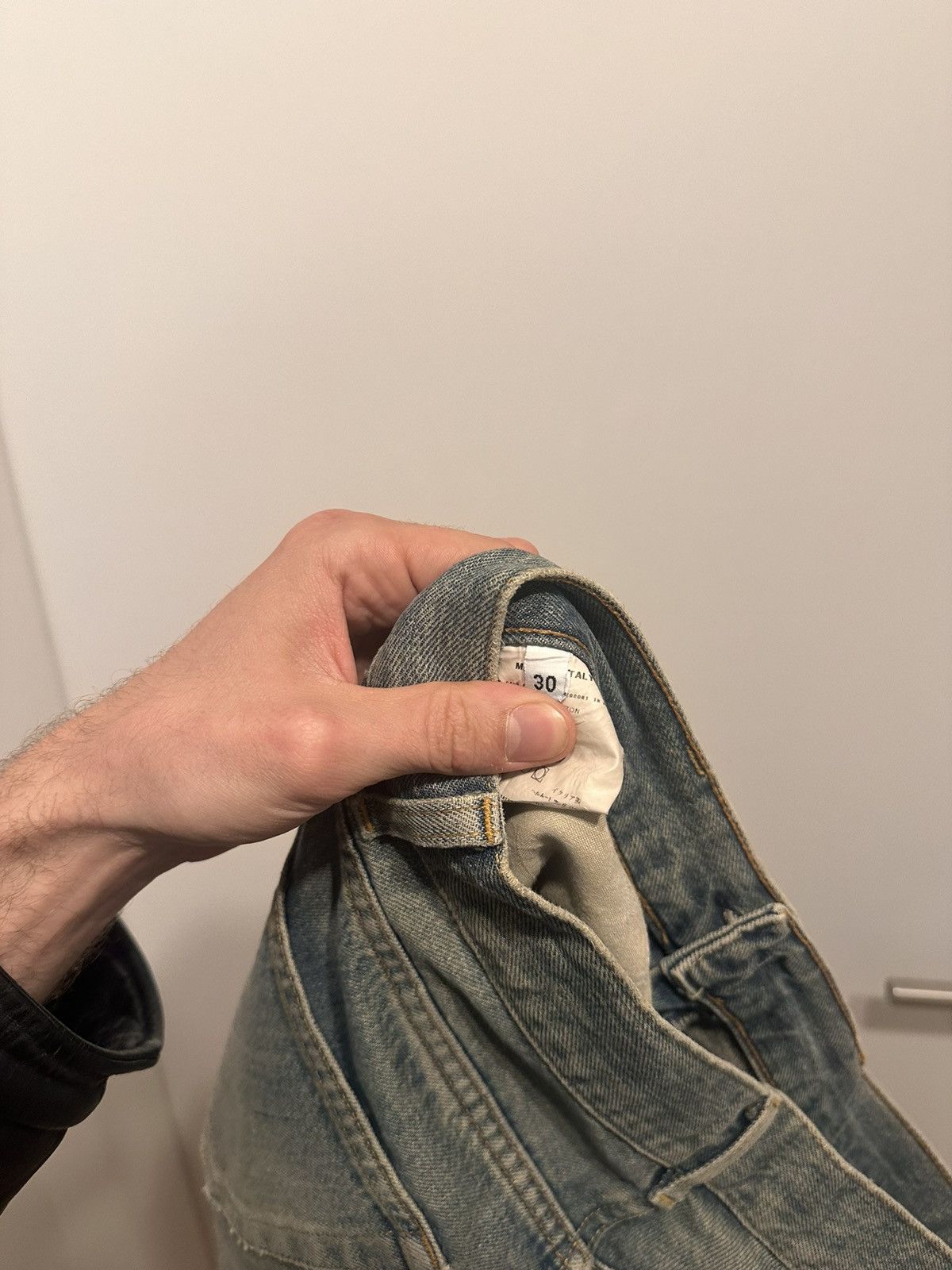 Helmut Lang Early 00s Vintage Stained Denim Jeans Archive Size US 30 / EU 46 - 4 Thumbnail