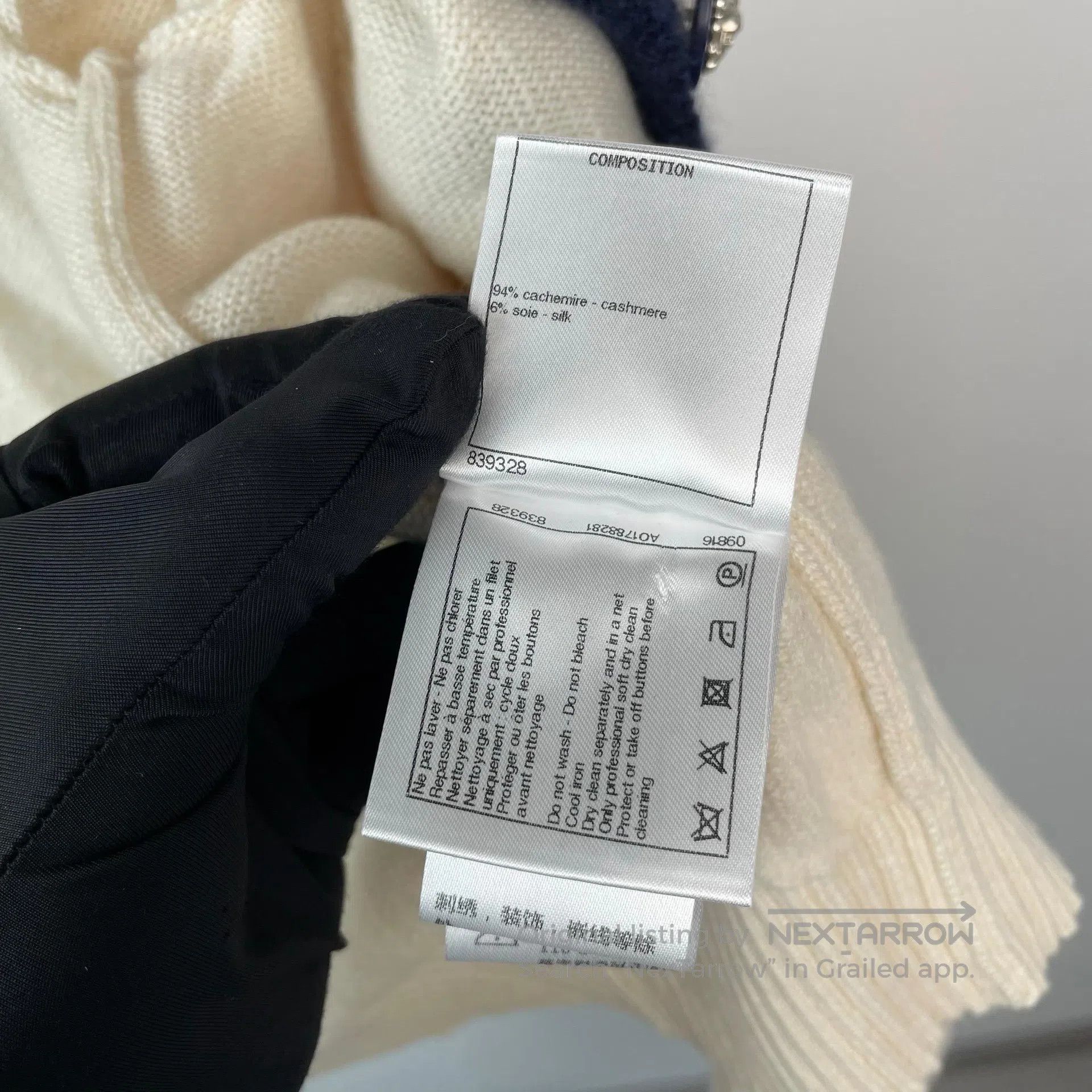 Chanel Chanel Beige and Black Edge Long Sleeve Cashmere Knit Open Size XXS / US 00 / IT 34 - 9 Thumbnail