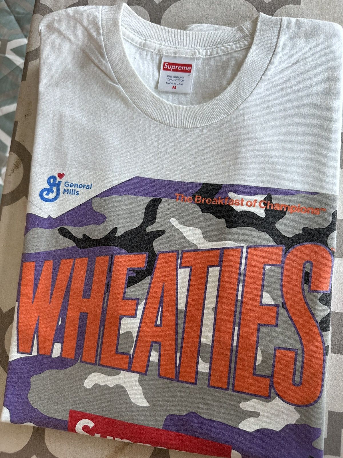 Supreme Supreme Wheaties Tee - White -Medium Size US M / EU 48-50 / 2 - 2 Thumbnail