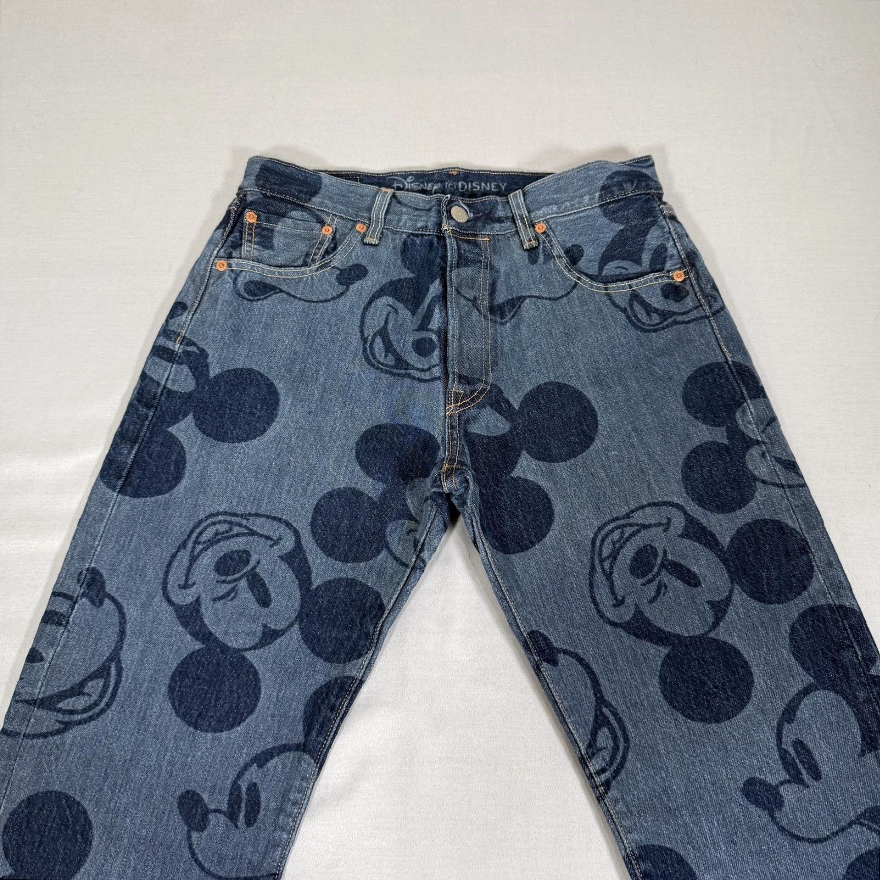 Levi's VINTAGE Levi's 501 Jeans Mascot Mickey Mouse Denim Button Fly Mens 30x30 Blue Disney Comic Cartoon 90s Mens Size US 30 / EU 46 - 2 Thumbnail