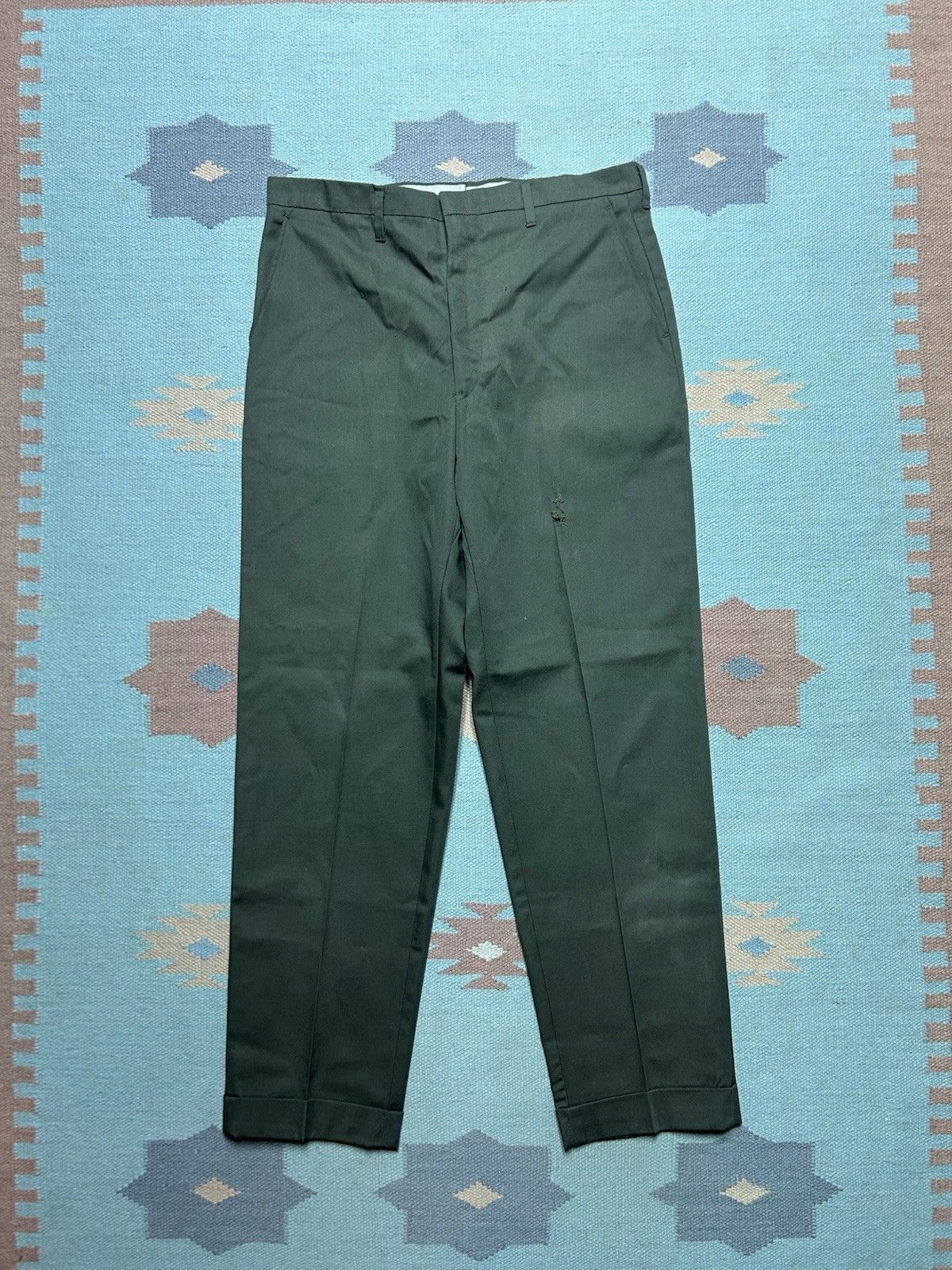 Vintage Vintage 60s 70s drop loop work pants mechanic workwear 32x30 Size US 32 / EU 48 - 1 Thumbnail