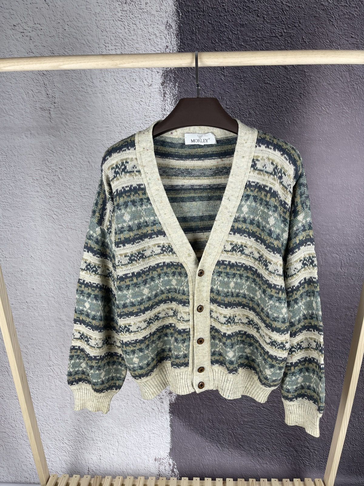 Vintage Morley vintage coogie style knitwear cardigan Size US M / EU 48-50 / 2 - 1 Thumbnail