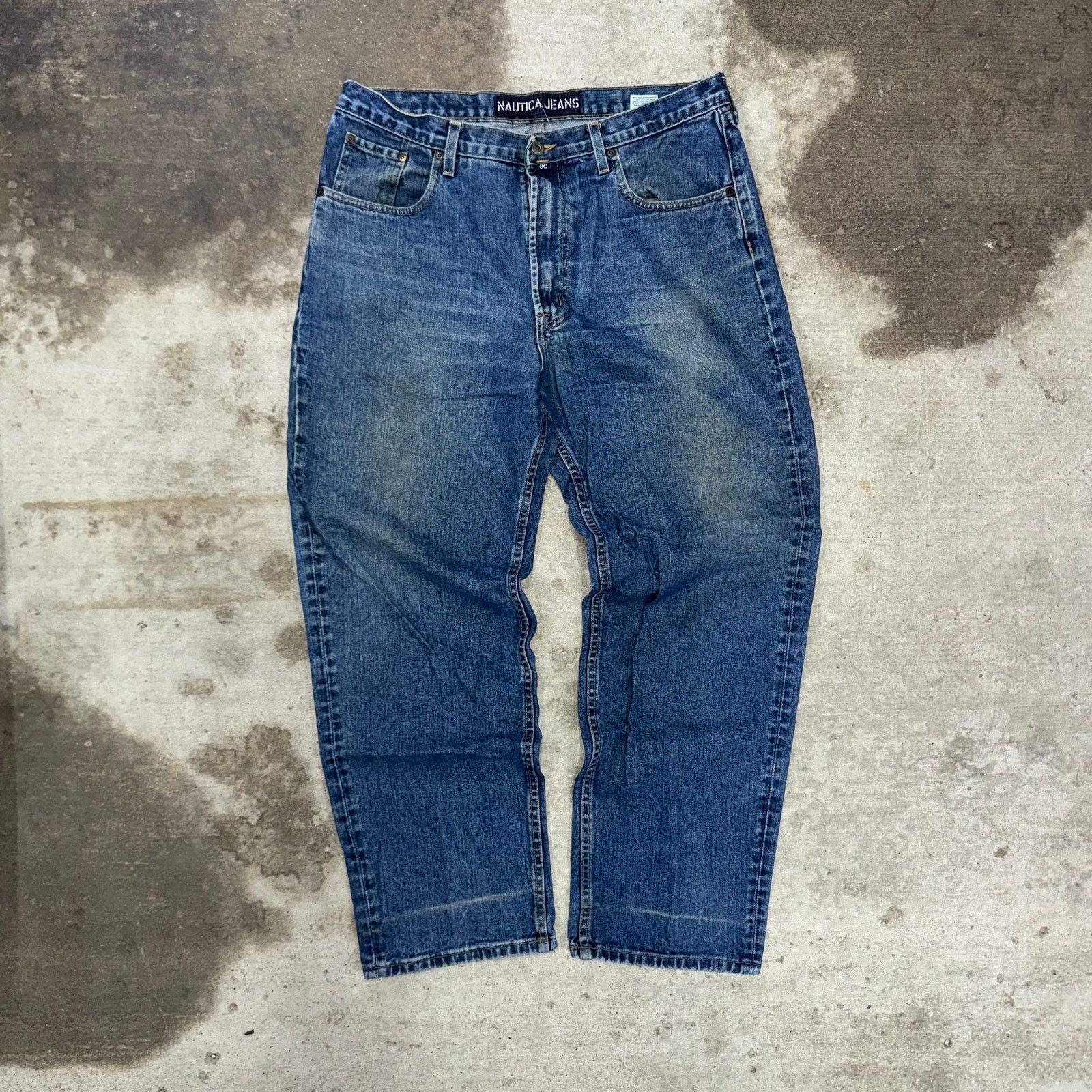 Nautica Vintage Y2K Nautica dark wash wide baggy jeans 2000s jeans Size US 36 / EU 52 - 2 Thumbnail