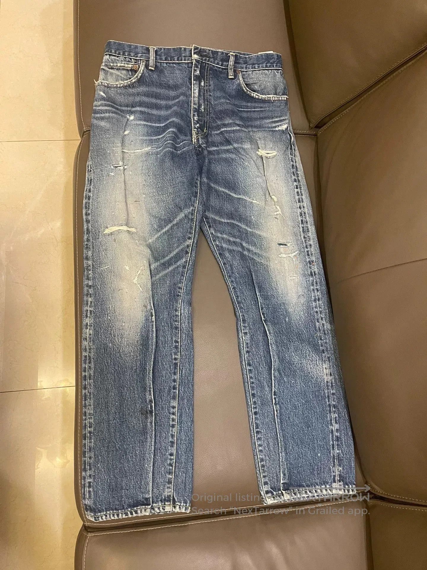 Visvim Visvim 22SS Journeyman Tacked DMGD-27 Pants. Size US 27 - 1 Thumbnail