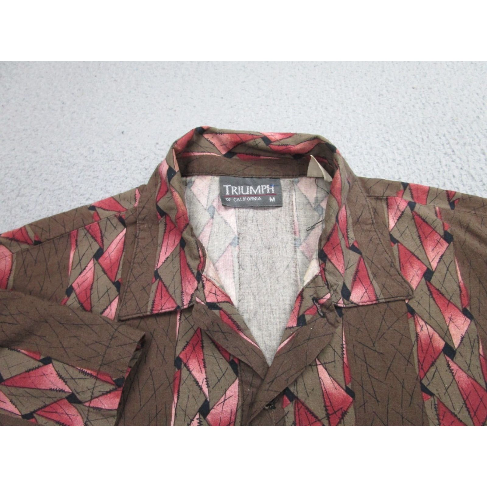 Vintage VINTAGE Triumph California Shirt Mens M Brown Red Argyle Diamond Rockabilly 90s Size US M / EU 48-50 / 2 - 5 Thumbnail