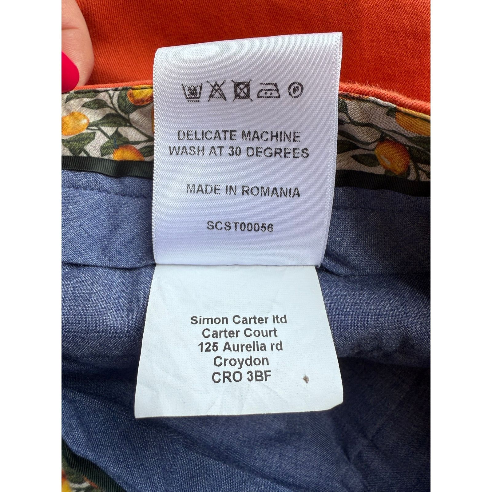 Simon Carter Simon Carter Orange Cotton Chinos Pants Size 38 Size US 38 / EU 54 - 5 Thumbnail
