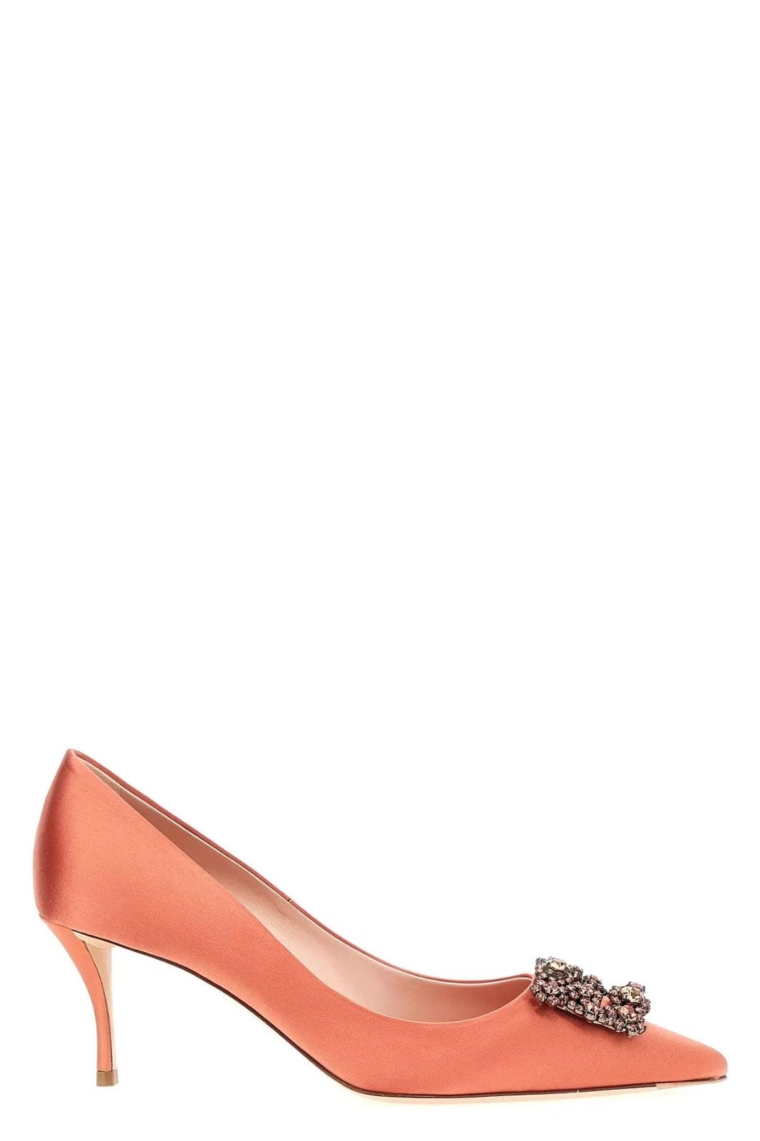 Roger Vivier ROGER VIVIER Efflorescence Pink Satin Crystal Pumps Size US 6 / IT 36 - 1 Thumbnail