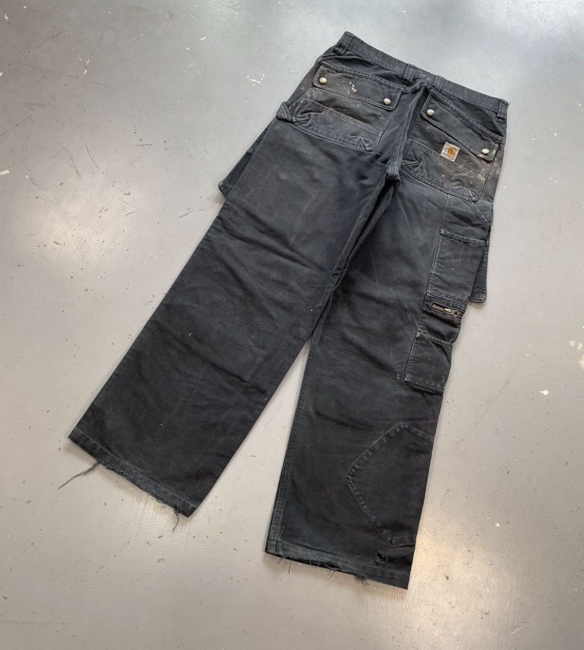 Carhartt Vintage carhartt b01 blk double knee denim Size US 31 - 7 Thumbnail
