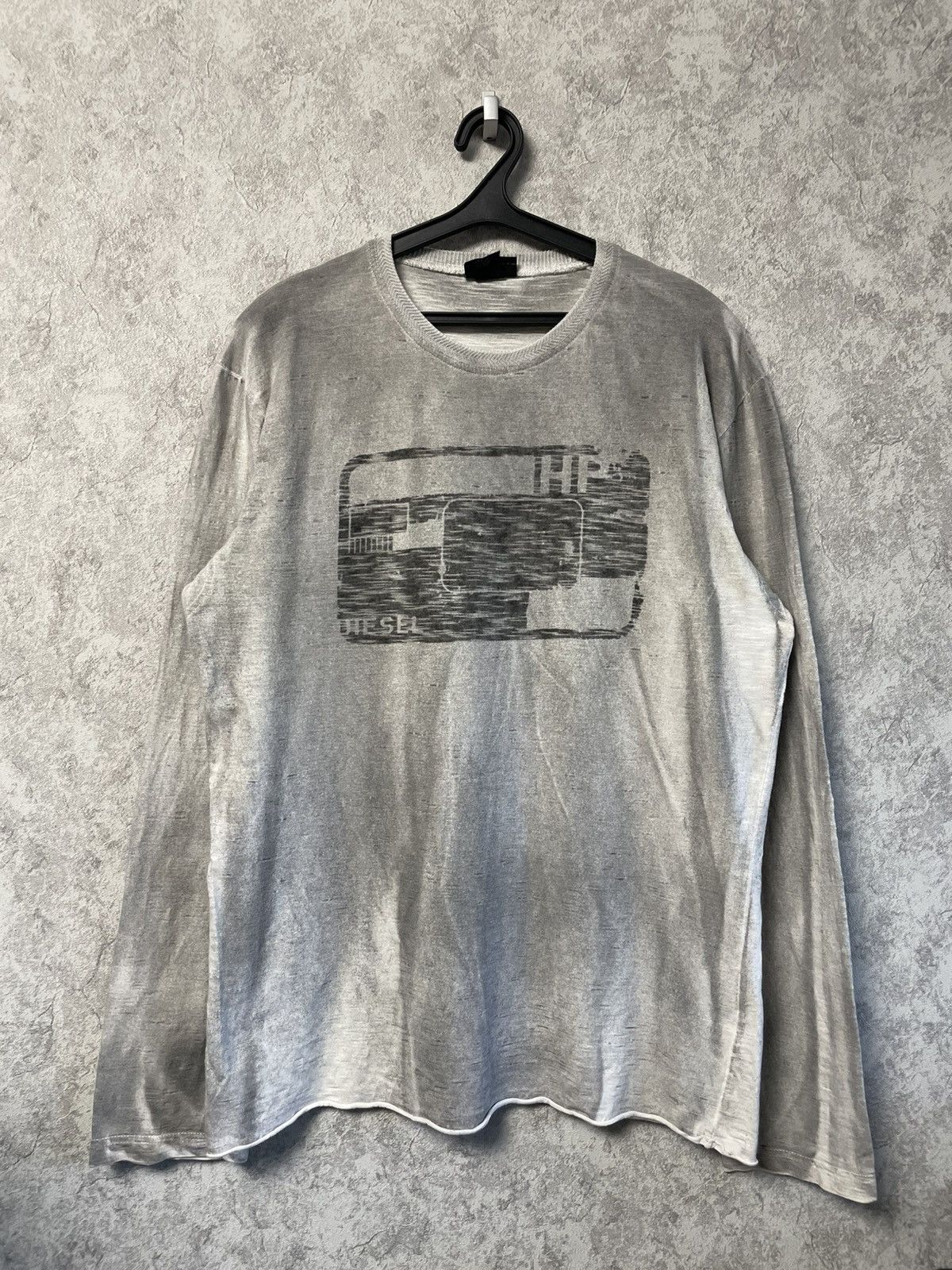 Diesel Vintage Diesel Distressed Long Sleeve Made In Italy Y2K 90s Size US XXL / EU 58 / 5 - 1 Thumbnail