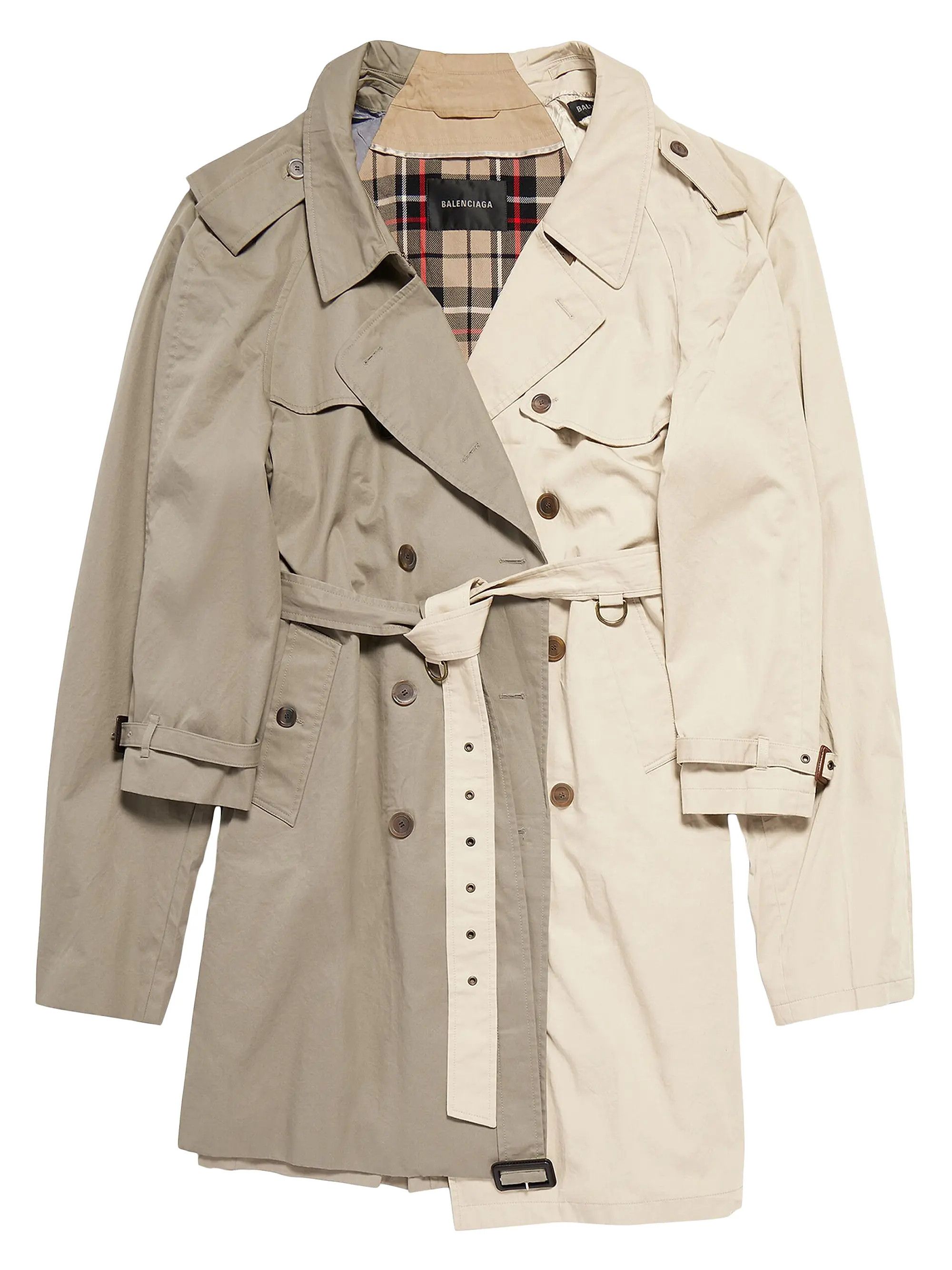 o1tr1nto0825 Double Sleeve Trench Coat in Dark Beige