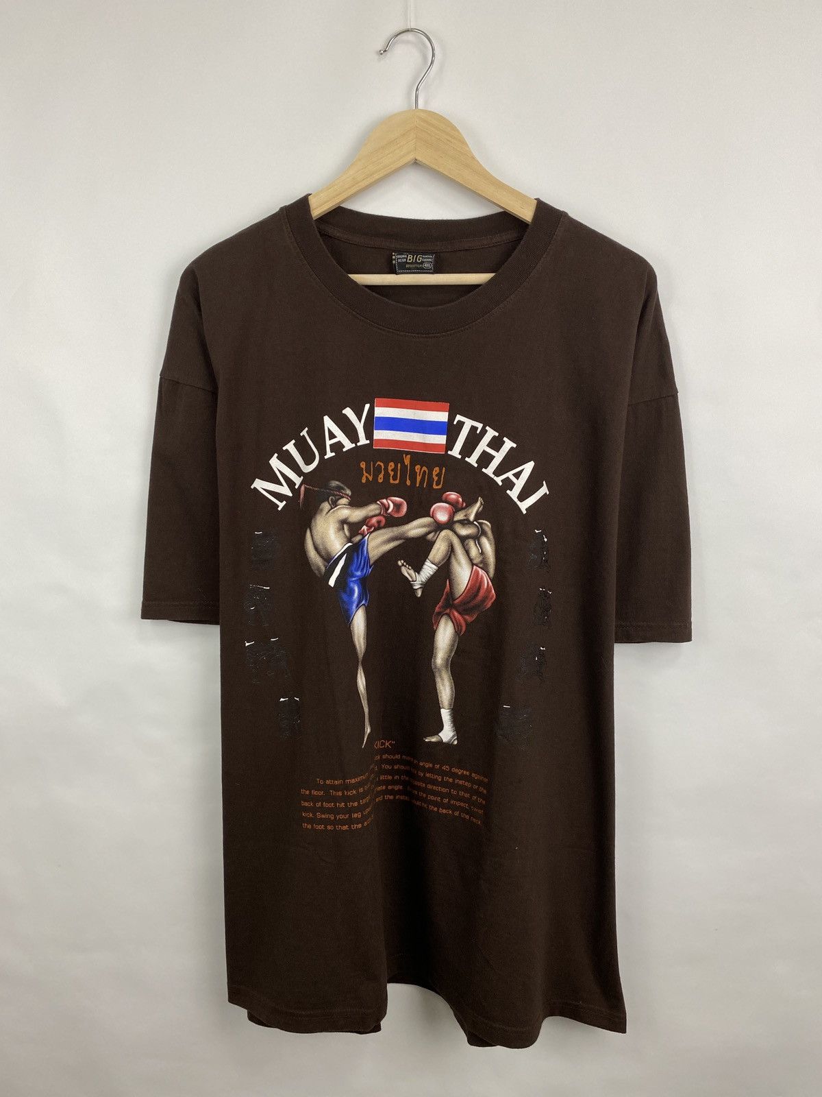 Japanese Brand 🇹🇭 Vintage 90s Muay Thai Boxing Kickboxing T-Shirt Rare Retro Size US XXL / EU 58 / 5 - 3 Thumbnail
