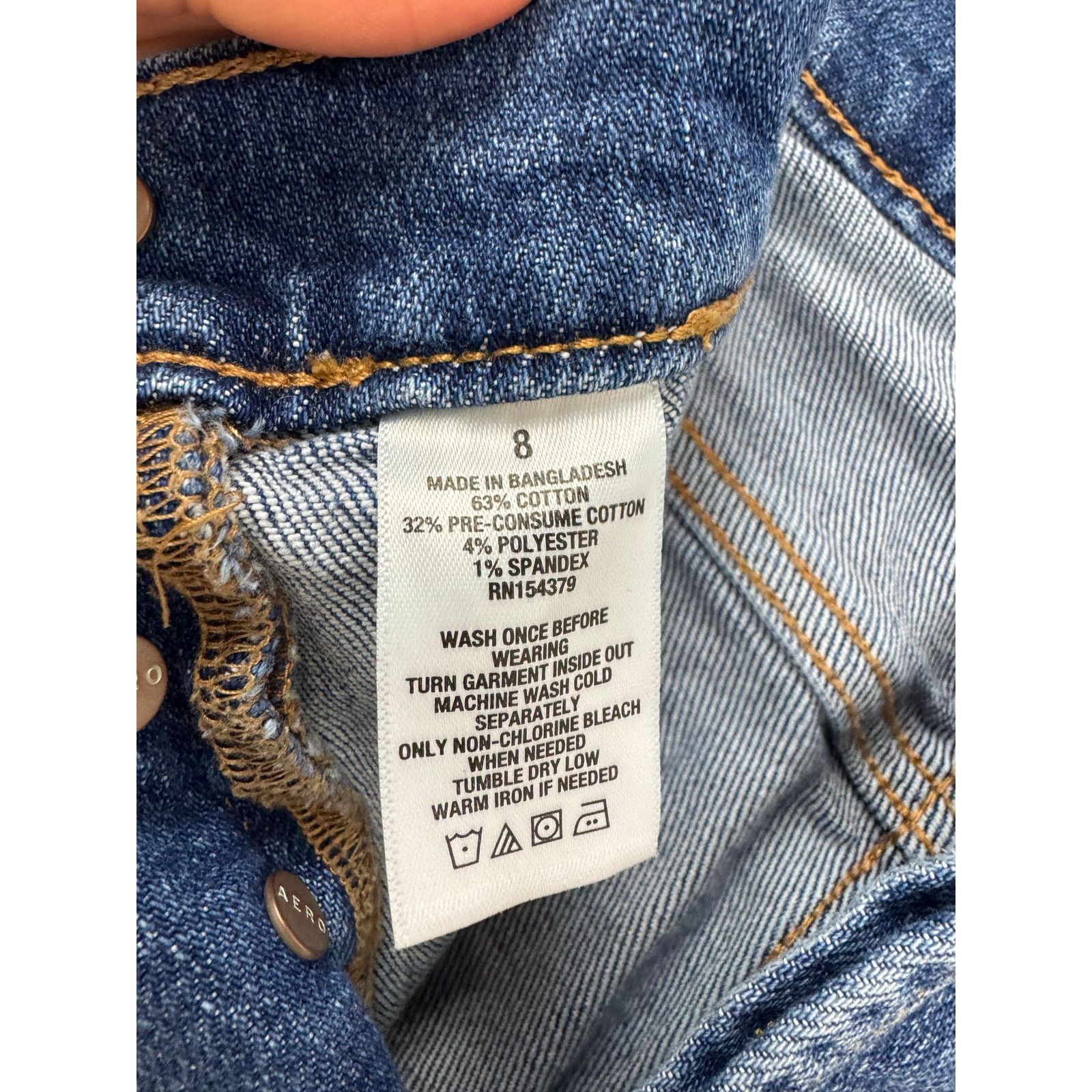 Aeropostale Aeropostale Super High Rise Straight Jeans Button Fly - 8 Size 30" / US 8 / IT 44 - 7 Thumbnail