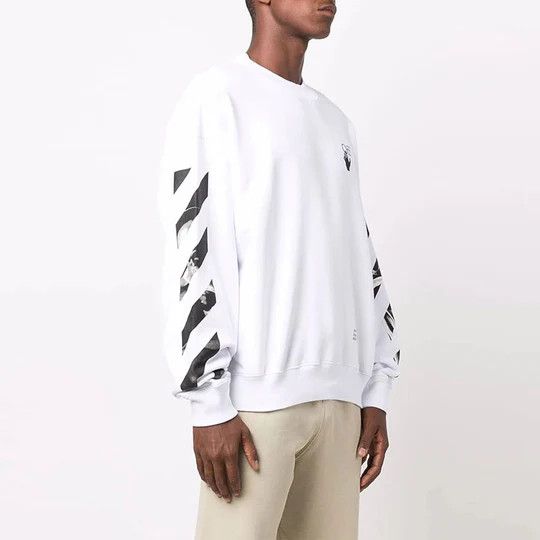 Off-White o1in1s1024 Q:2 / Spray Marker Slim Crewneck Sweatshirt White Size US XL / EU 56 / 4 - 4 Thumbnail