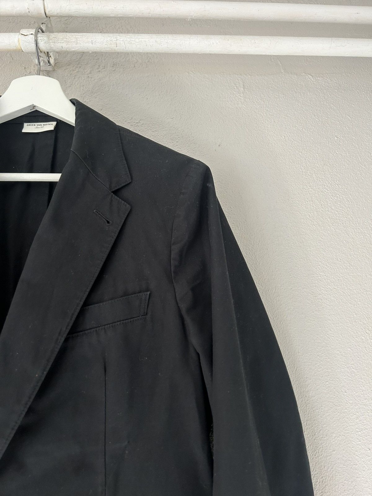 Dries Van Noten Dries Van Noten Oversized Black Cotton Blazer Size US M / EU 48-50 / 2 - 6 Thumbnail